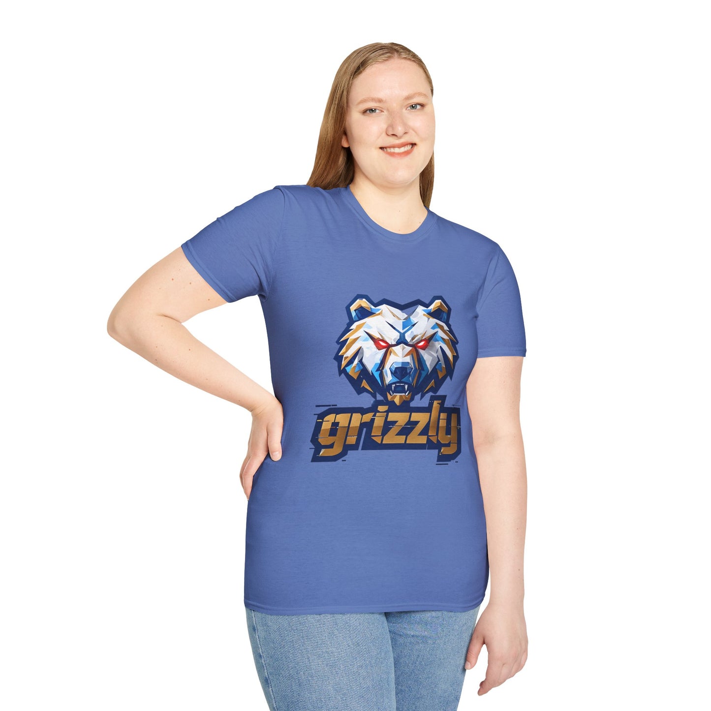 Grizzly Memphis Bear Graphic Tee, Unisex Softstyle T-Shirt, Memphis Basketball Fan, Memphis Grizz, 901, Go Grizz