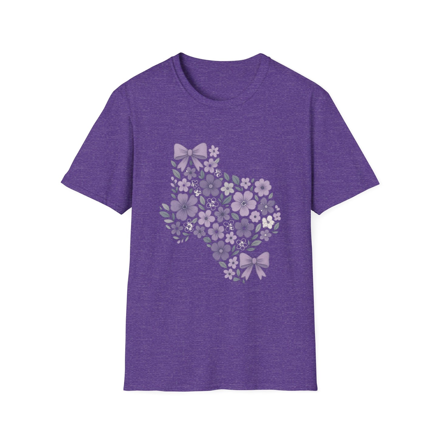 Texas Floral T-Shirt, Casual Summer Top, Gift for Her, Boho Style Tee, Spring Fashion, State Pride Shirt, Soft and Comfy Wear
