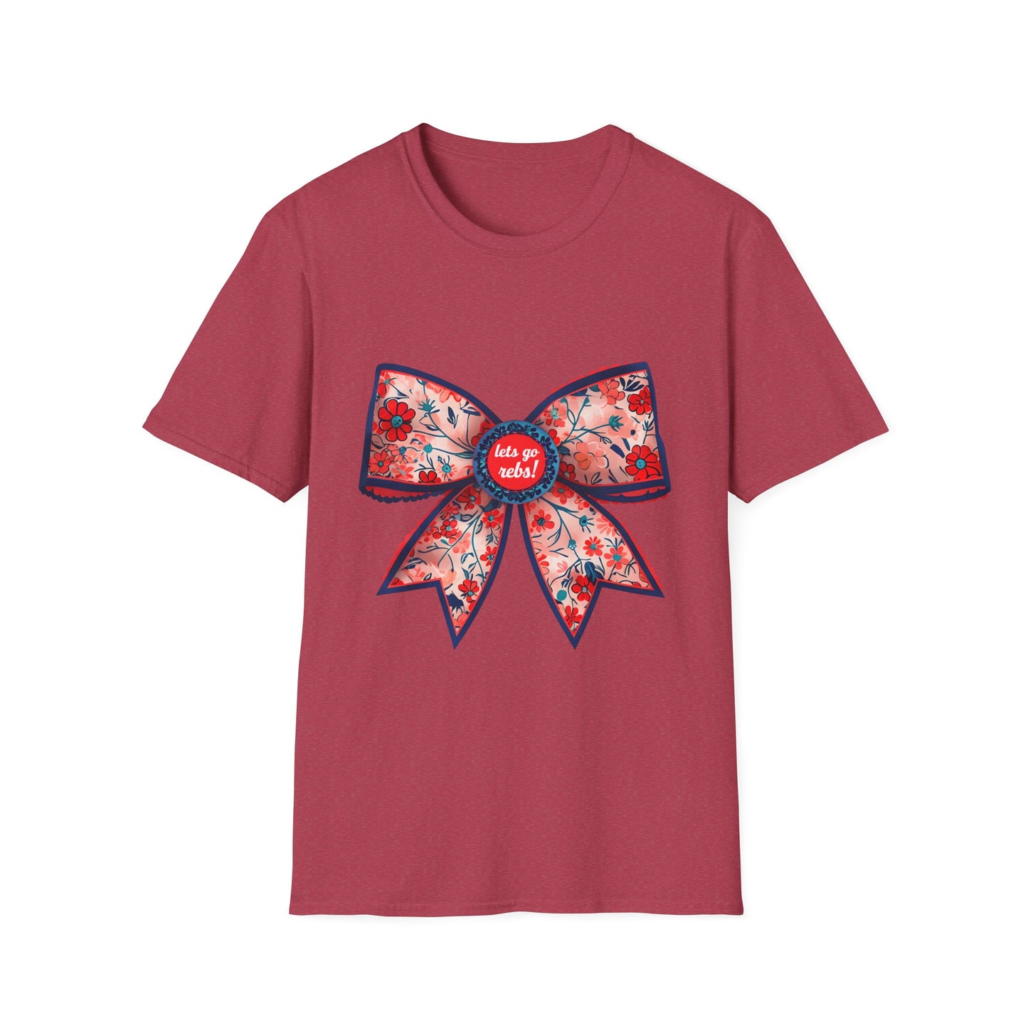 Go rebs coquette bow, Floral Bow T-Shirt | Gift for Her, Casual Wear, Birthday Party, Spring Fashion, Cute Graphic Tee