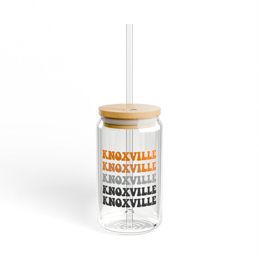 Knoxville Sipper Glass, 16oz - Stylish Drinkware for Home & Gifts, Summer Parties, Personalized Engagements, Office Decor, Eco-Friendly