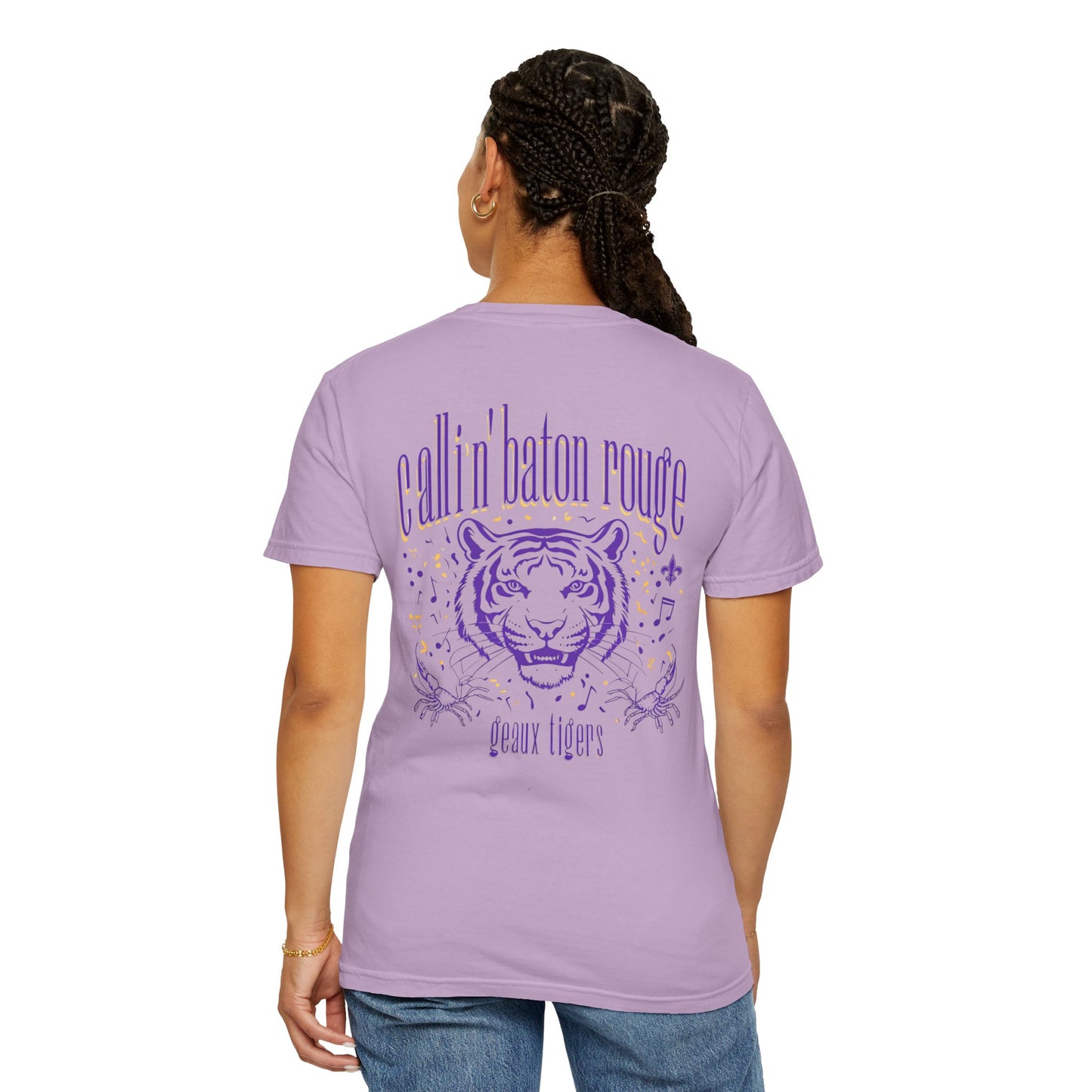 Baton Rouge Spirit T-Shirt - Unisex Garment-Dyed Tee for Game Day, College Football, Mardi Gras, Team Pride, Casual Wear
