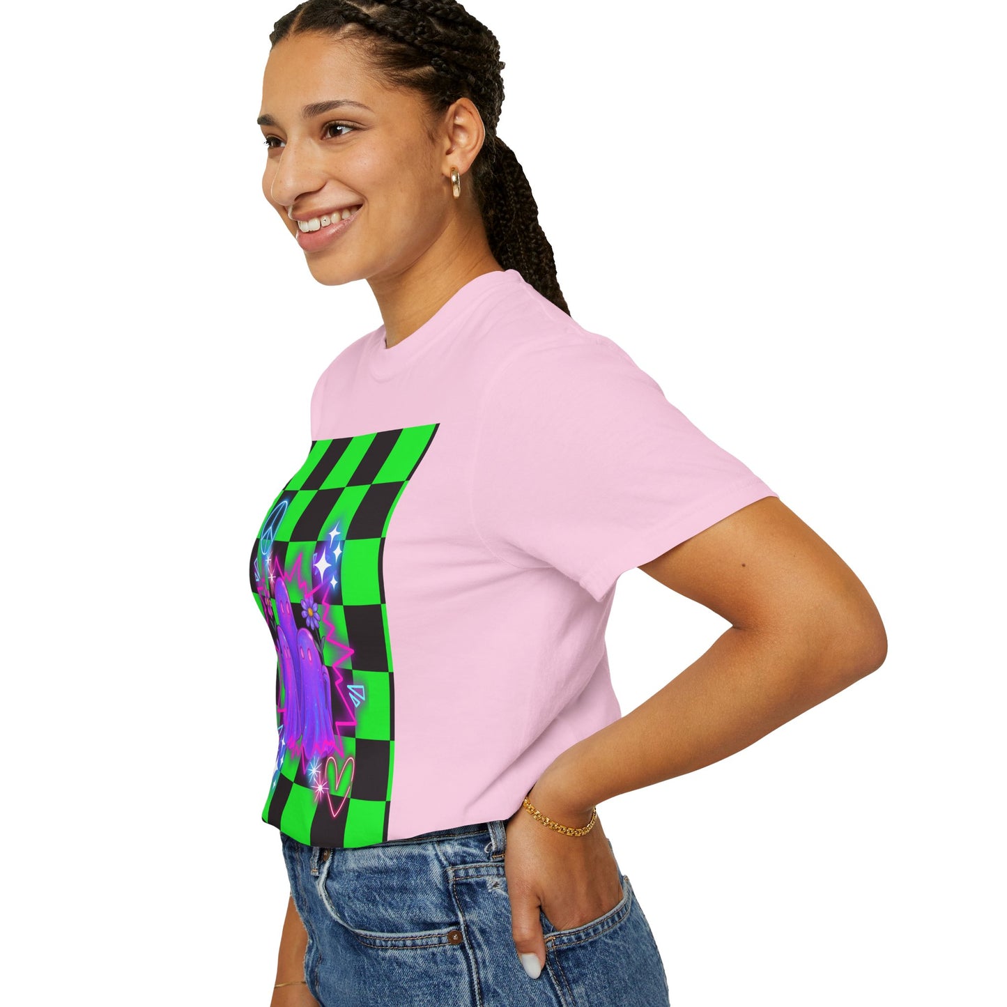 Vibrant Ghost Graphic Tee, Unisex T-shirt, Retro Vibe Shirt, Perfect for Halloween, Party Wear, Casual Style, Unique Gift