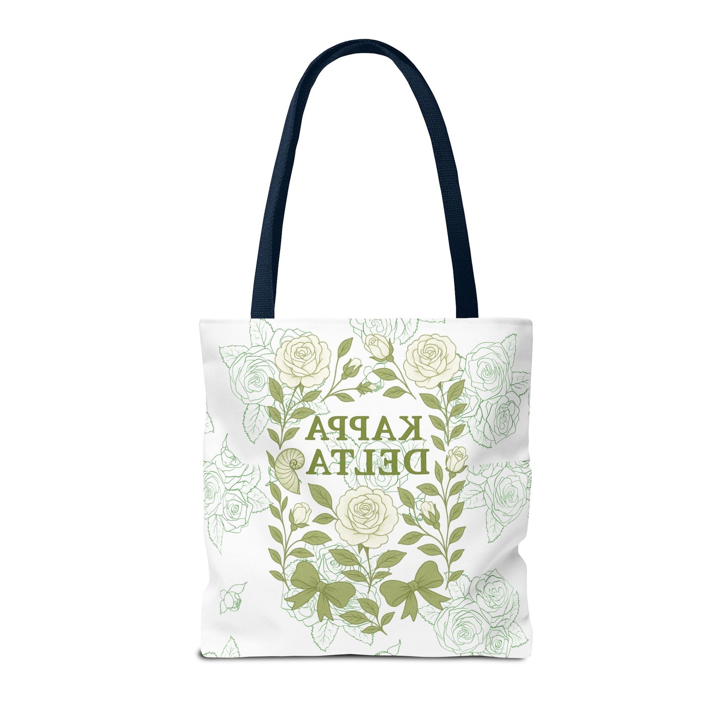 Elegant Kappa Delta Tote Bag, Floral AOP Design, Sorority Bag, Gift for Sisters, Eco-Friendly Shopping Bag