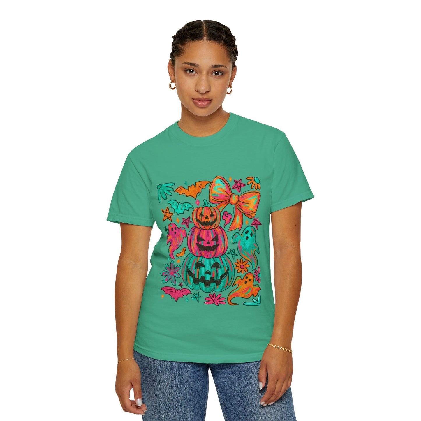 Whimsical Halloween T-Shirt, Perfect for Fall Celebrations, Ghosts & Pumpkins Design, Unisex Tee, Festive Apparel, Halloween Costume