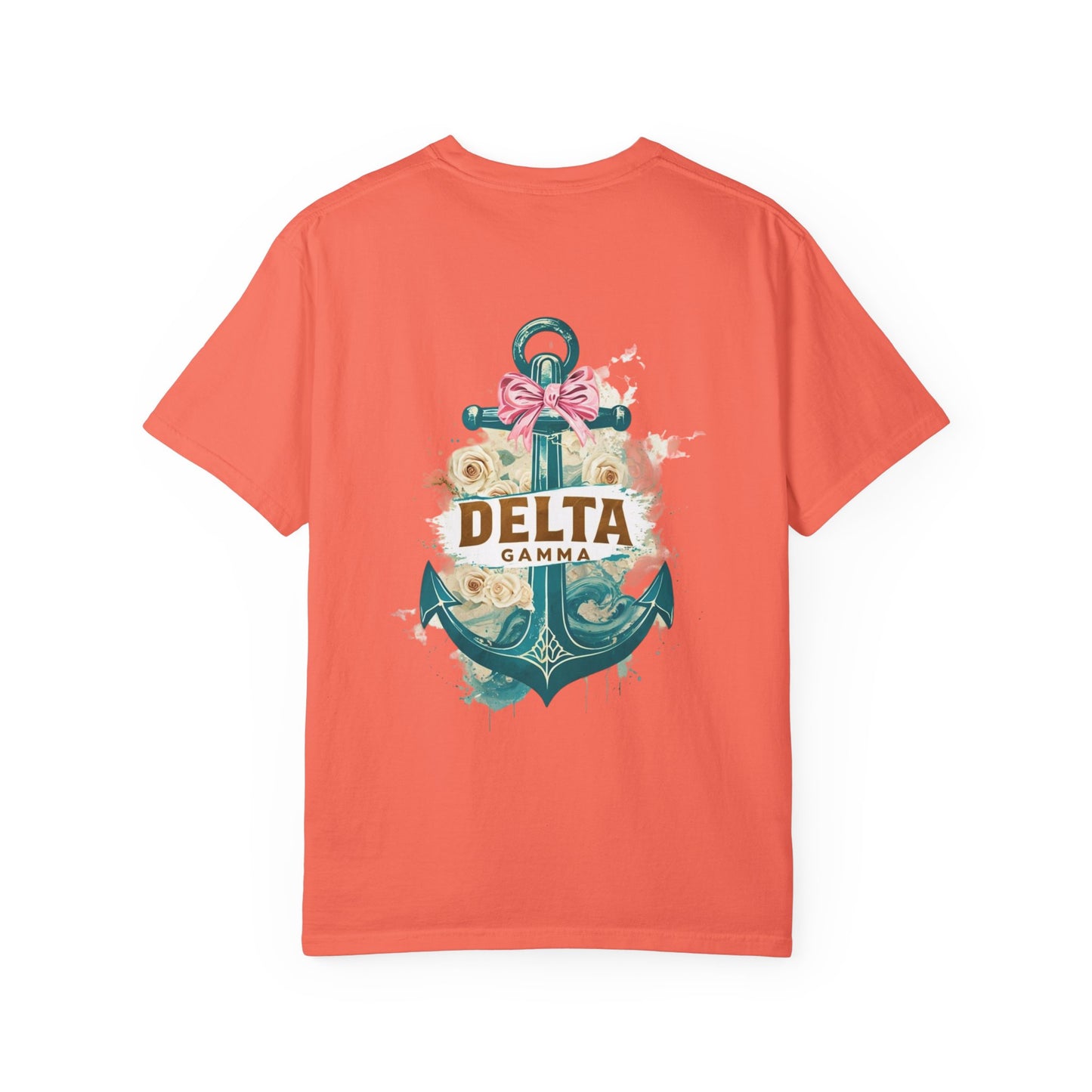 Delta Gamma Unisex Garment-Dyed T-Shirt, Sorority Pride Shirt, Nautical Design Tee, Perfect for Recruitment and Celebrations, Gift Idea