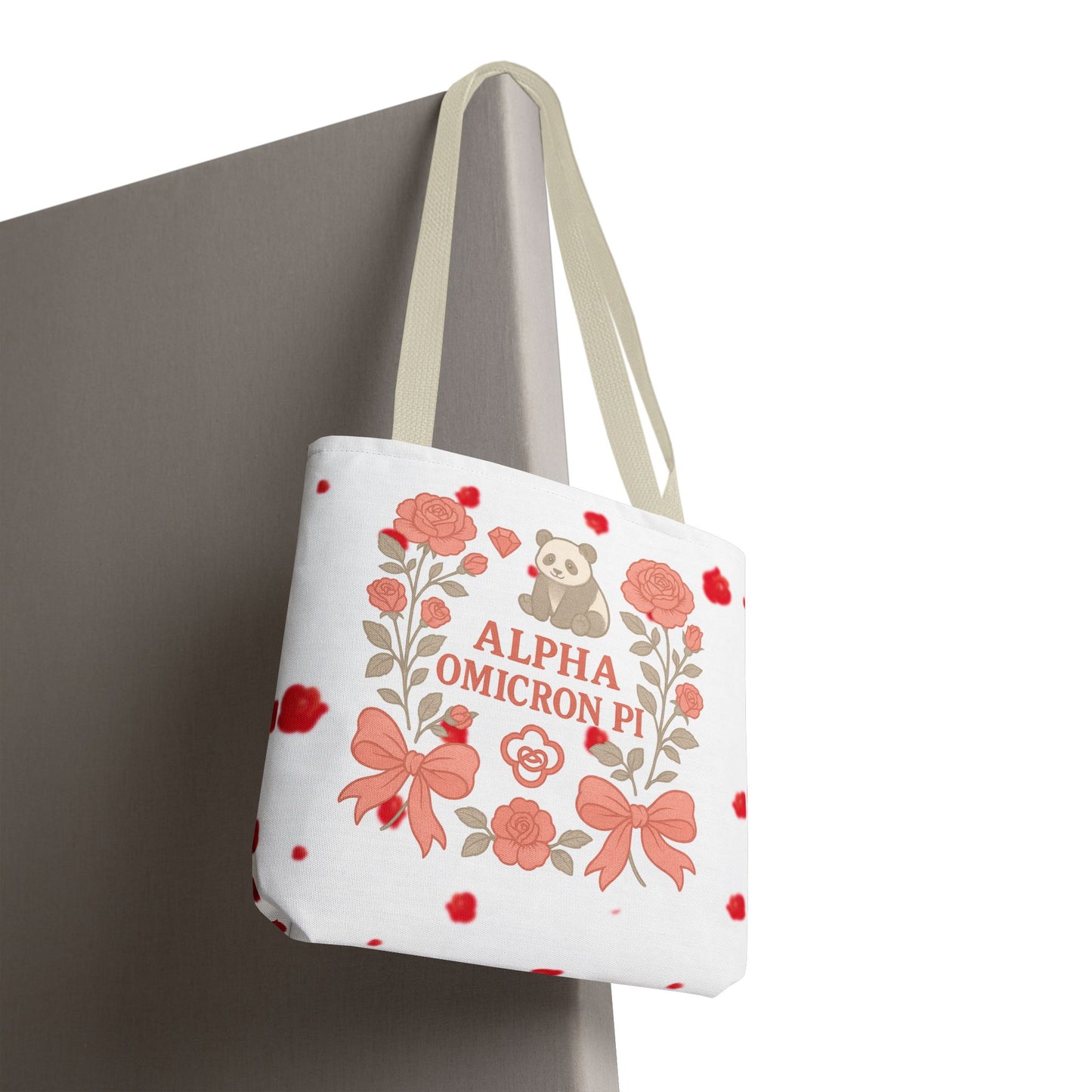 Floral Alpha Omicron Pi Tote Bag, Sorority Tote, Gift for Sisters, College Bag, Cute Everyday Tote