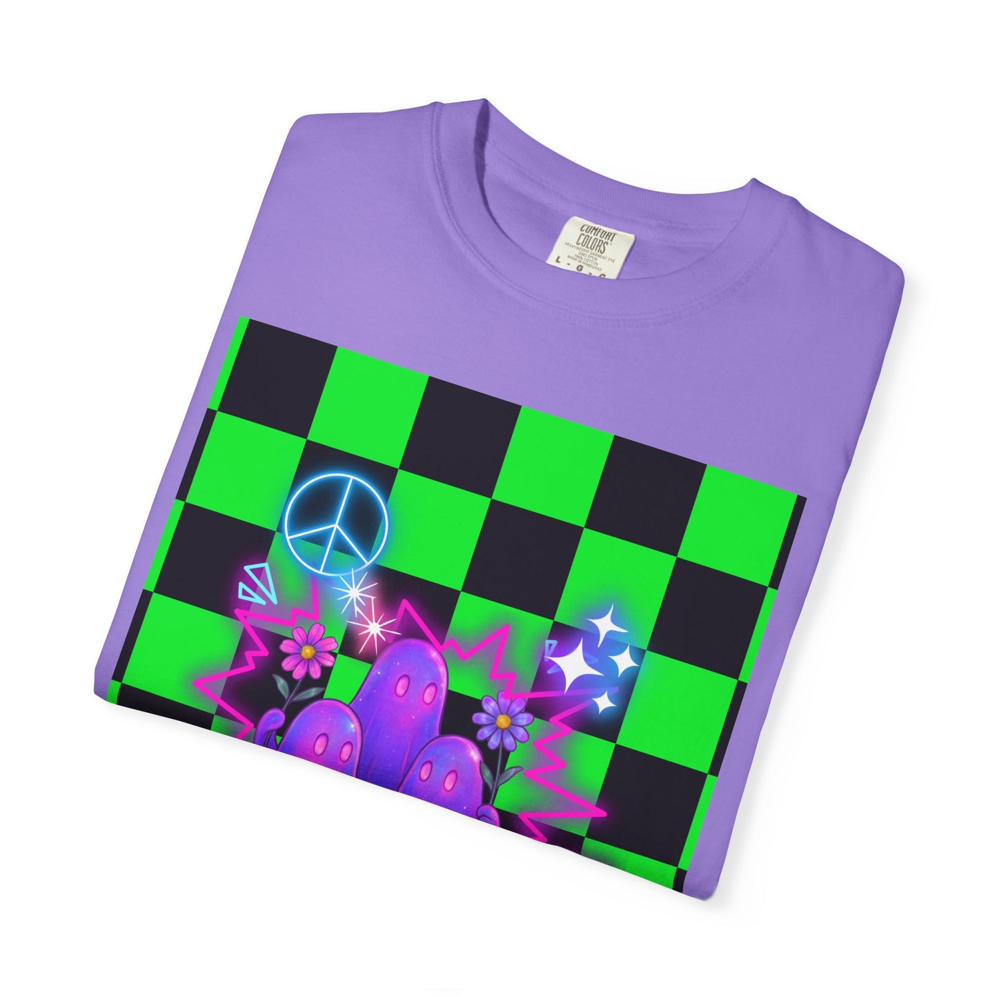 Vibrant Ghost Graphic Tee, Unisex T-shirt, Retro Vibe Shirt, Perfect for Halloween, Party Wear, Casual Style, Unique Gift