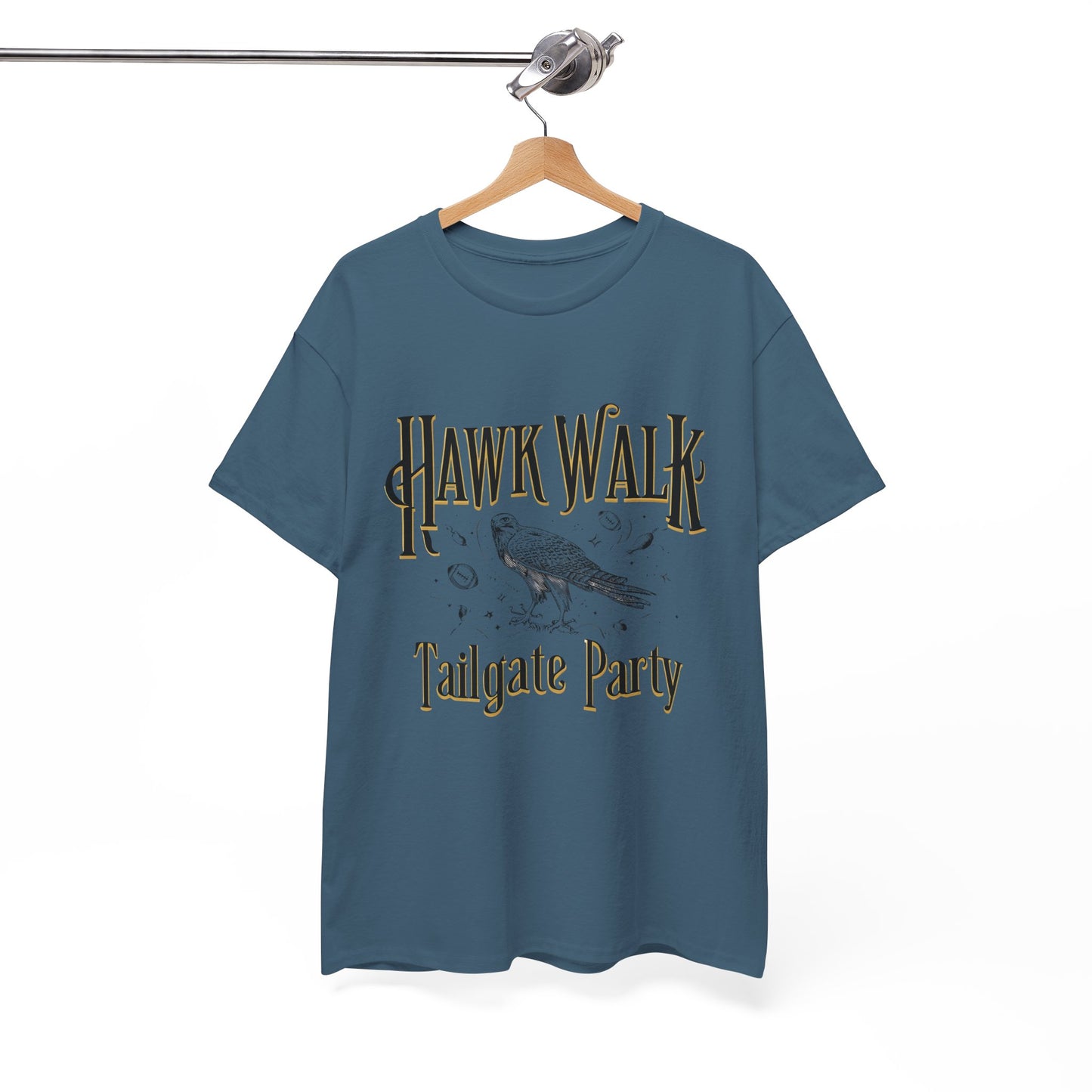Hawk Walk Tailgate Tee, Unisex Cotton Shirt, Outdoor Event T-Shirt, Festival Wear, Bird Lover Gift, Sports Gathering Apparel