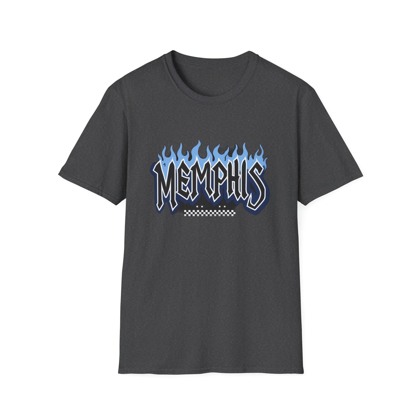 Memphis Flame Graphic T-Shirt, Unisex Tee, Casual Wear, Gift for Music Lovers, Summer Fashion, Graphic Design Shirt