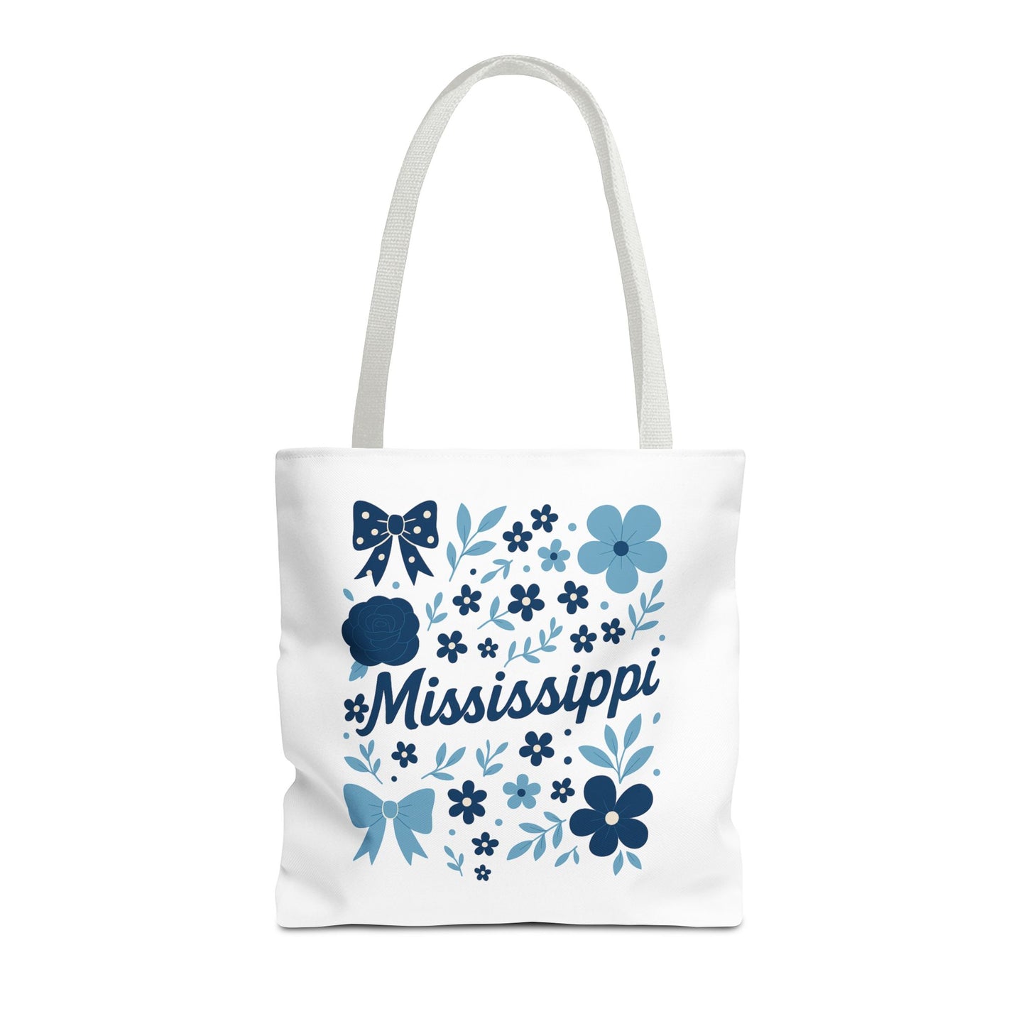 Floral Mississippi Tote Bag | Eco-Friendly Shopping Bag, Beach Tote, Gift for Her, Travel Companion, Custom Flower Design
