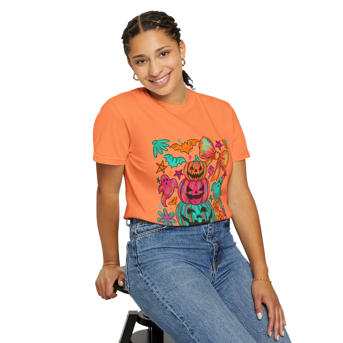 Whimsical Halloween T-Shirt, Perfect for Fall Celebrations, Ghosts & Pumpkins Design, Unisex Tee, Festive Apparel, Halloween Costume