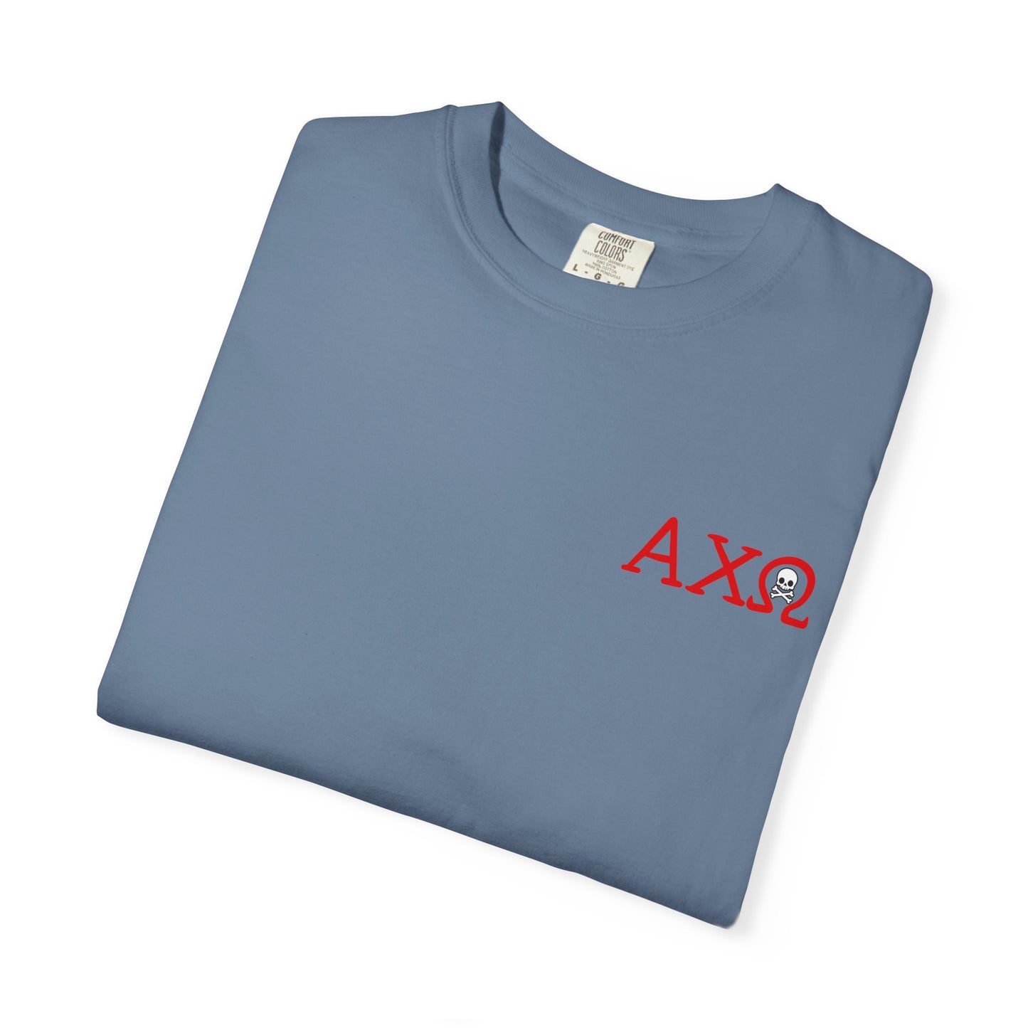 Alpha Chi Omega Garment-Dyed T-shirt, Unisex College Apparel, Sorority Shirt, Graduation Gift, Vintage Style Tee