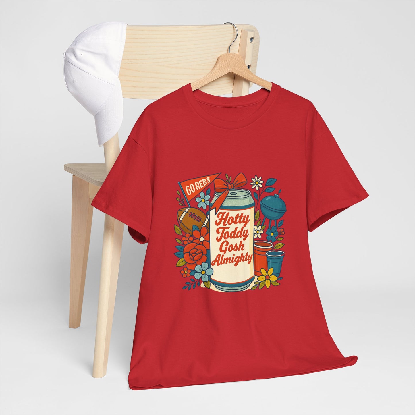 Hotty Toddy Heavy Cotton Tee - Unisex Graphic T-Shirt, Casual Wear, College Apparel, Gift for Students, Spring Break Fashion