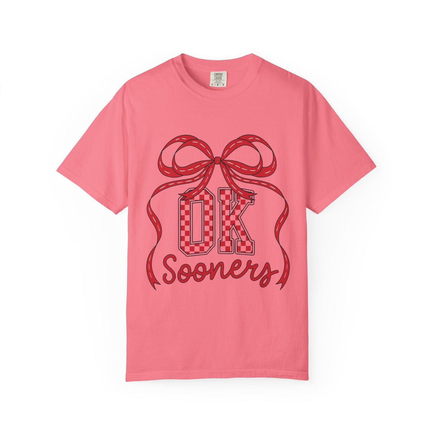 SOON Checkered Cheerful Bow Graphic T-shirt