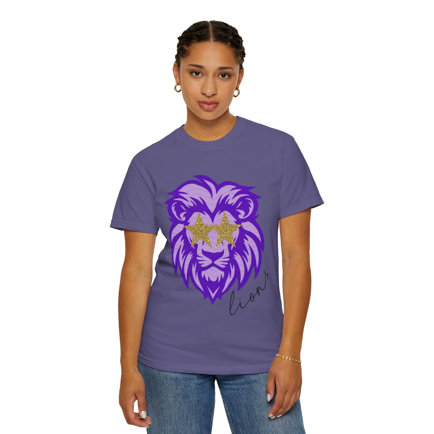 Purple Lion Graphic T-Shirt