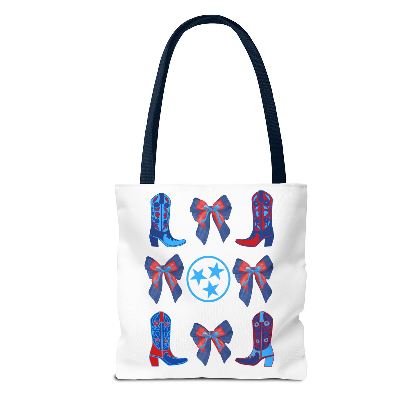 Tote Bag - Tennessee Titans Coquette Bow Design - Titan Up NFL Game Day Gift Nashville TN