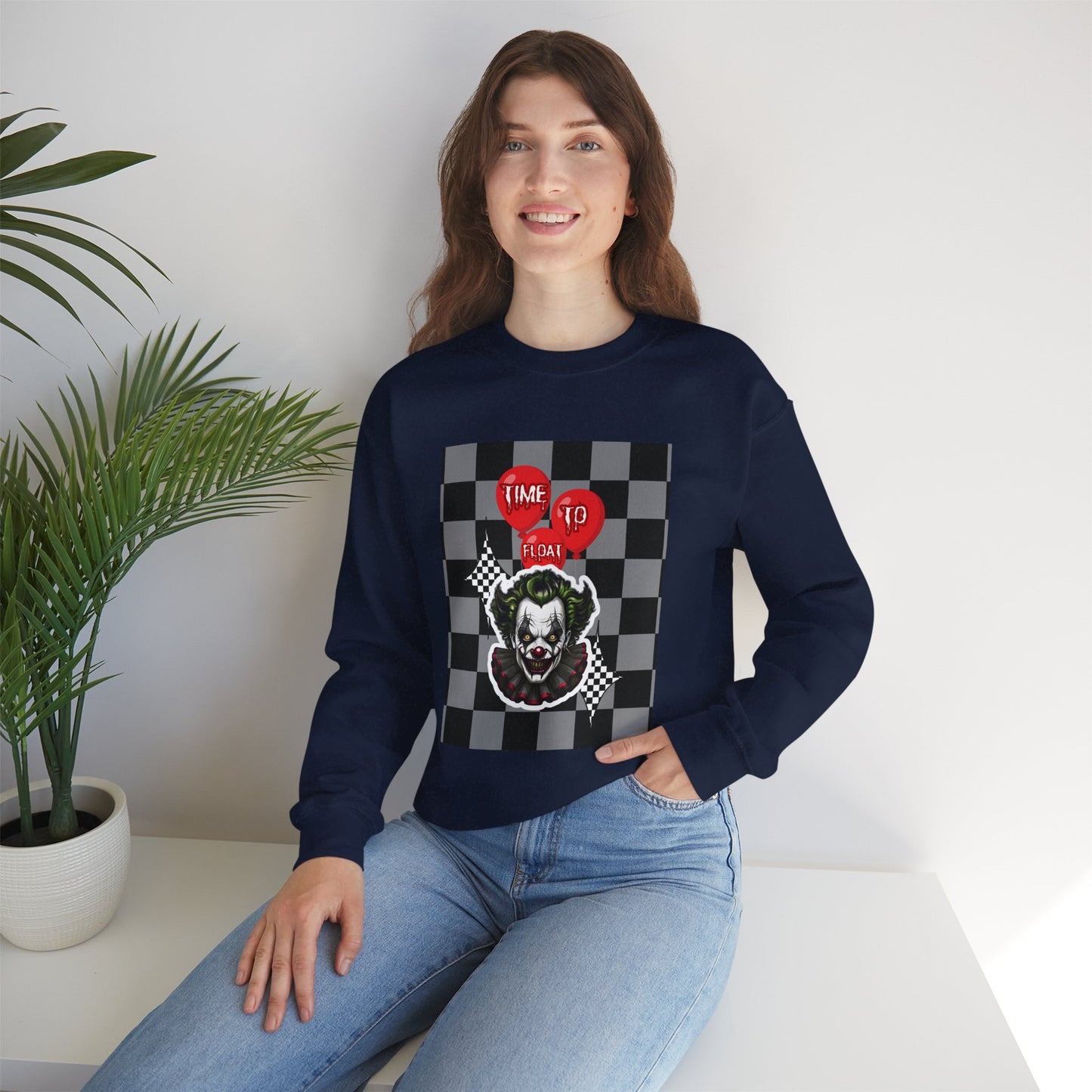 Horror Fan Crewneck Sweatshirt - Time To Float, Love It Or Leave It