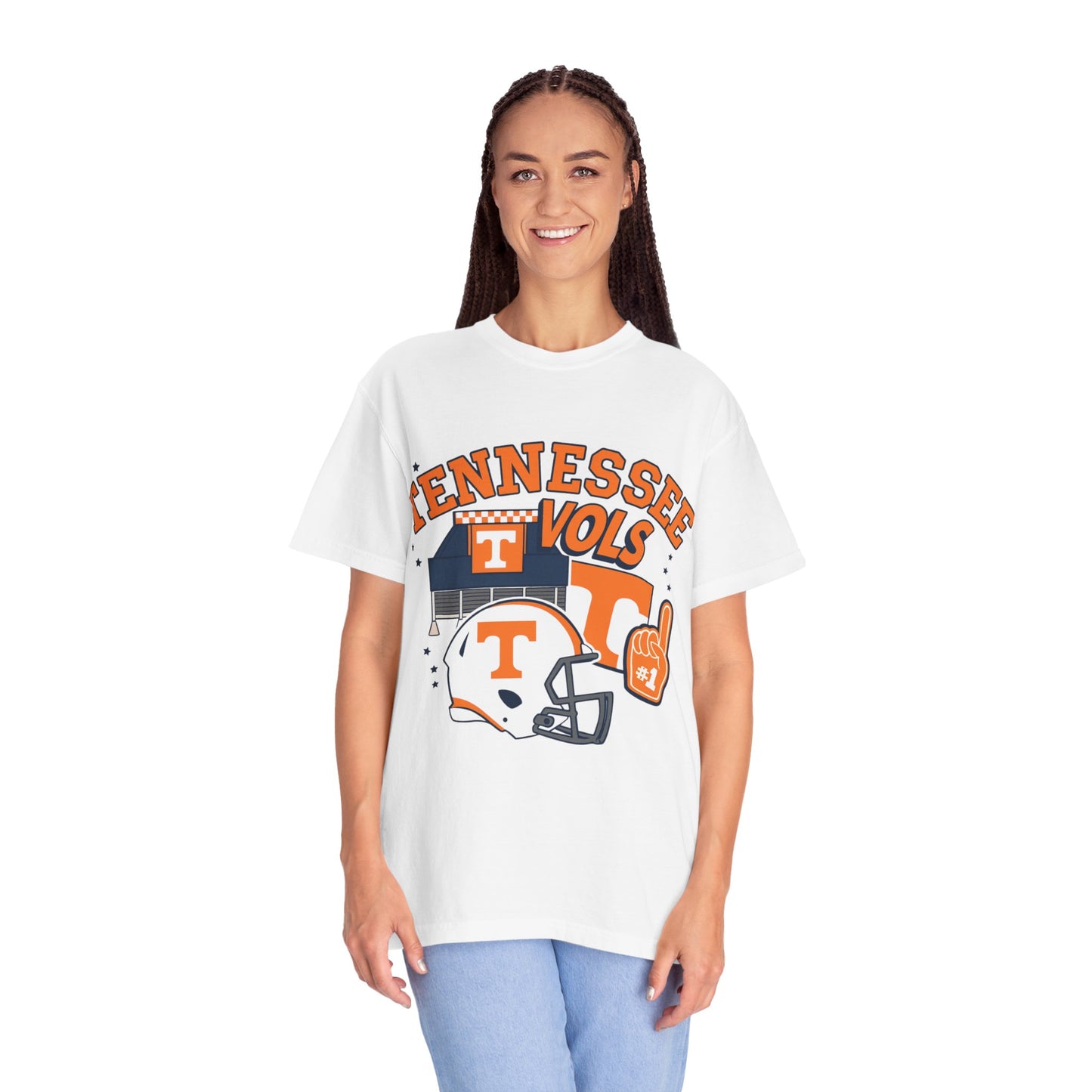 Tennessee Volunteers T-Shirt - Garment-Dyed Unisex Tee for Game Day, College Spirit Wear, Football Fan Gear, Sports Apparel