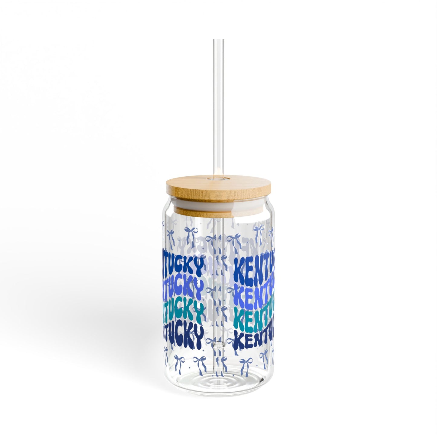 Coquette Bow Kentucky Sipper Glass, Eco-Friendly Drinkware for Summer Parties, kentucky Gifts, Personalized Beverage Container, UK cats fan gift, graduation gift