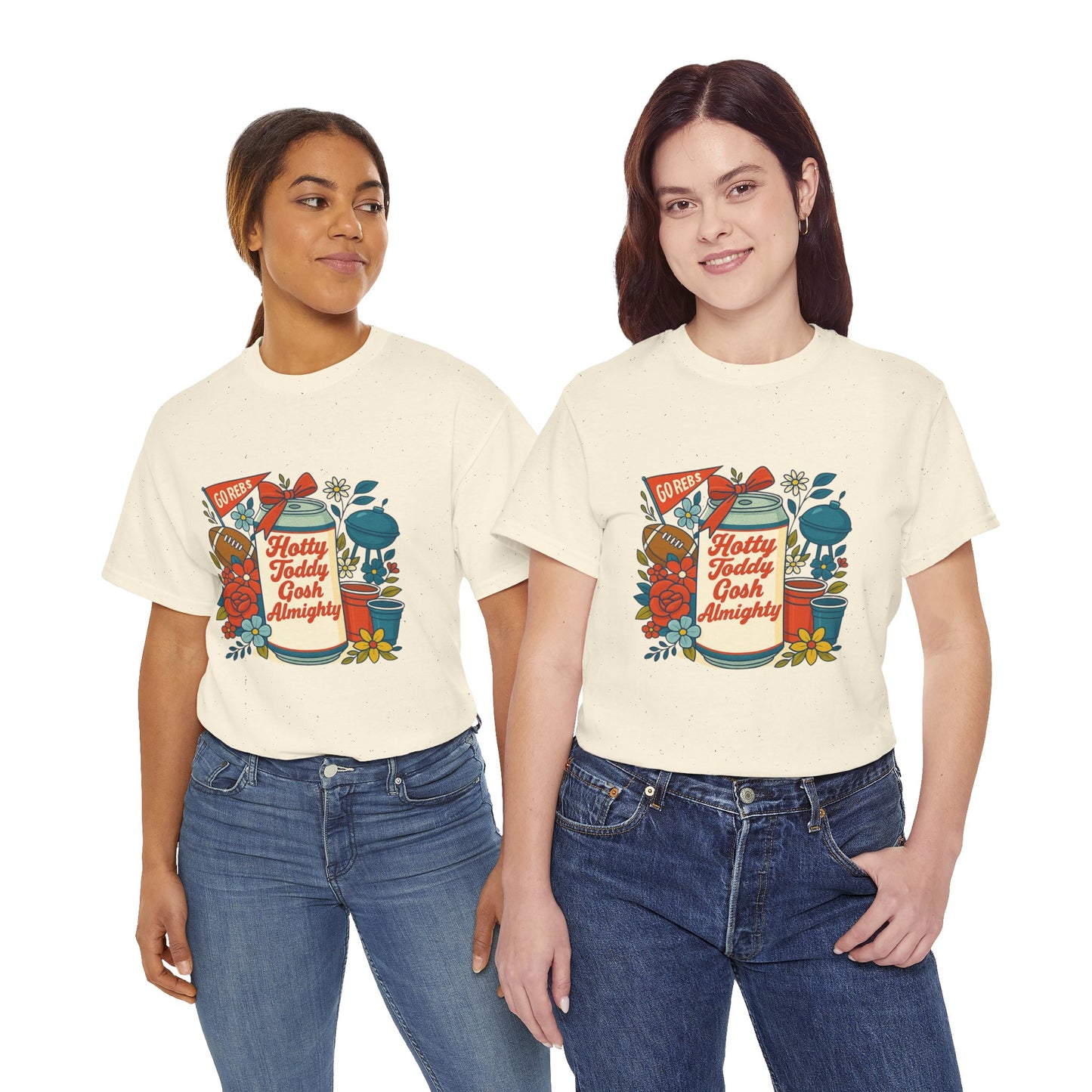 Hotty Toddy Heavy Cotton Tee - Unisex Graphic T-Shirt, Casual Wear, College Apparel, Gift for Students, Spring Break Fashion