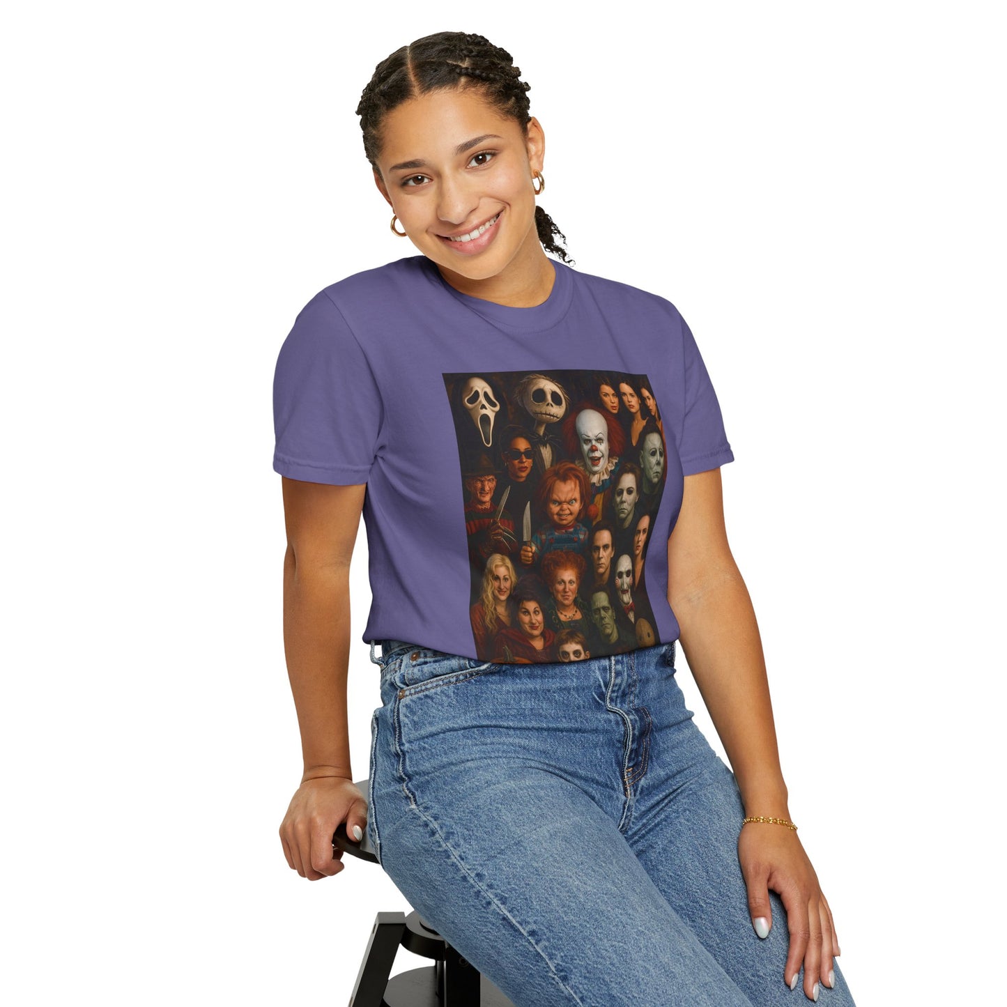 Spooky Halloween T-Shirt | Unisex Garment-Dyed Tee Featuring Iconic Horror Movie Characters, Perfect for Halloween Parties, Horror [...]