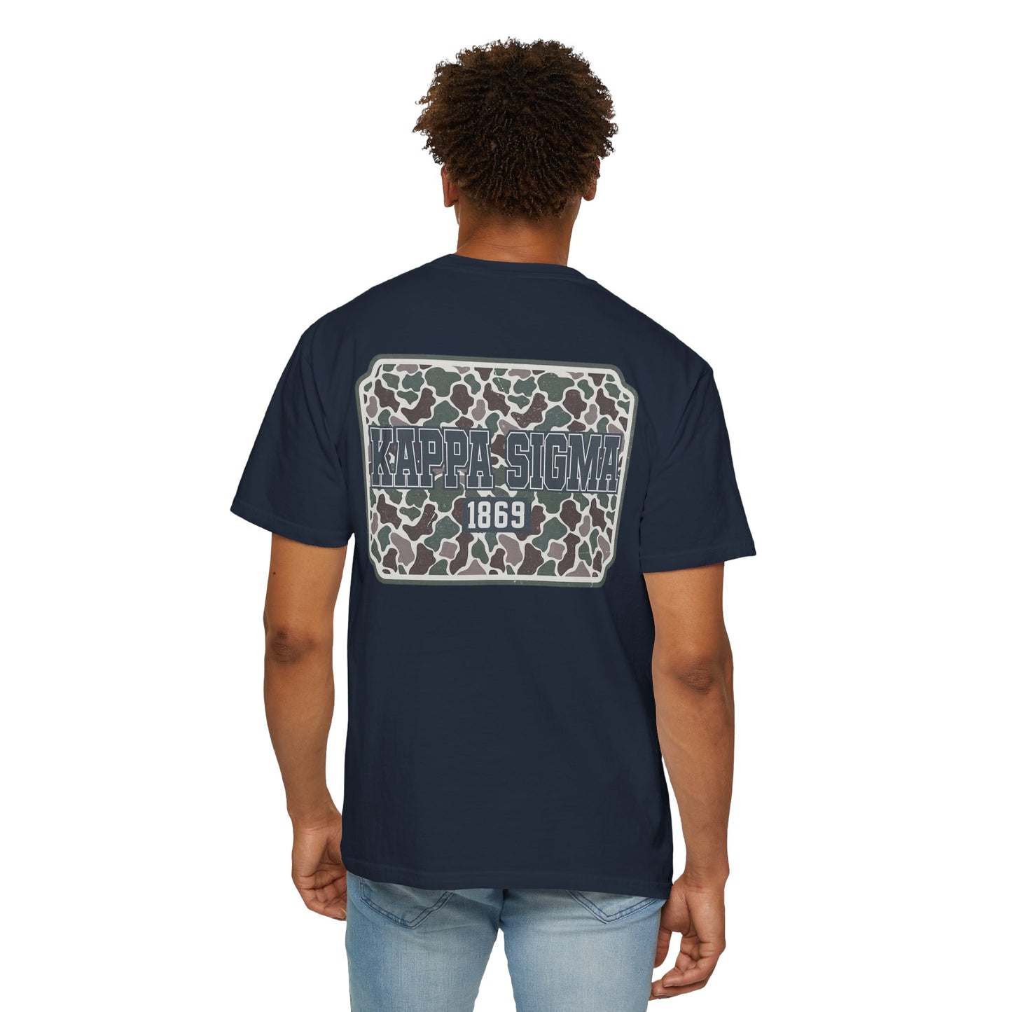 Kappa Sigma Garment-Dyed Unisex T-Shirt, Casual Wear, Greek Life Apparel, College Student Gift, Comfy Streetwear