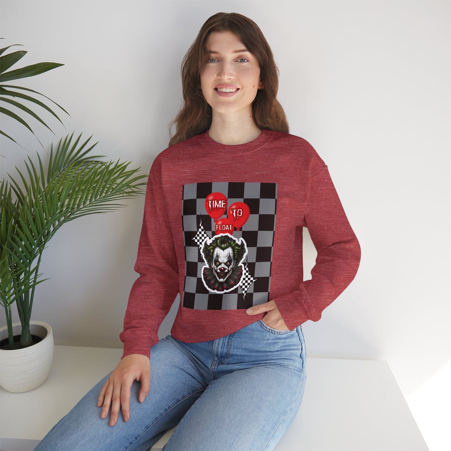 Horror Fan Crewneck Sweatshirt - Time To Float, Love It Or Leave It
