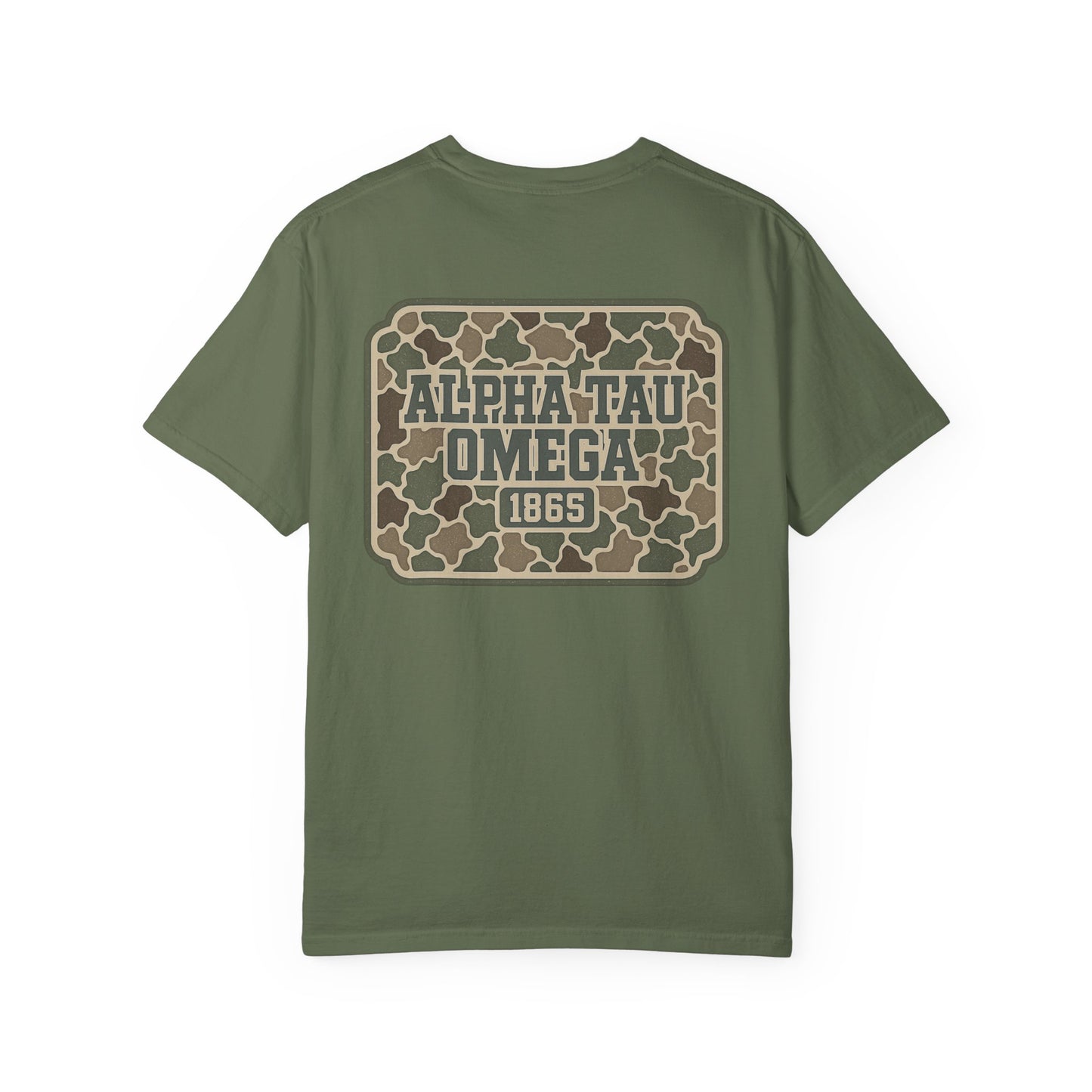 AlphaTauOmega Garment-Dyed T-shirt | Unisex Casual Tee for Fraternity Events, Gifts, College Life, Brotherhood, Greek Life