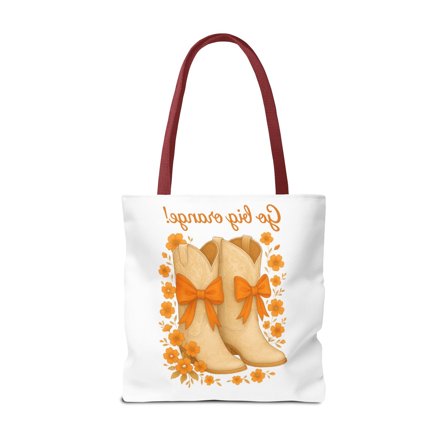 Tennessee Game Day, Floral Tote Bag, Coquette Bow Boot Design, Go Vols, Knoxville Tennessee, Alumni Gift, Rocky Top, Graduation Gift