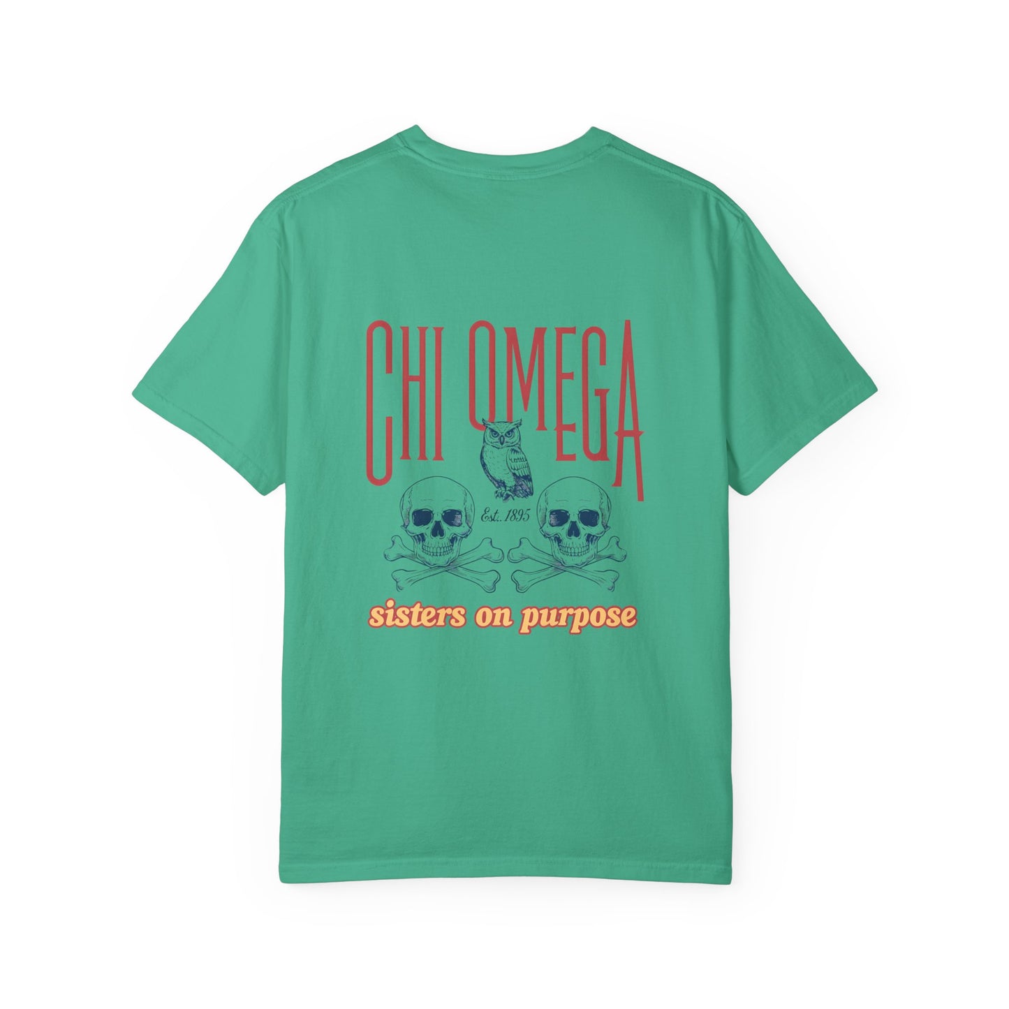 Chi Omega Sister T-Shirt, Sorority Apparel, College Tee, Garment-Dyed Shirt, Greek Life Merchandise, Casual Wear