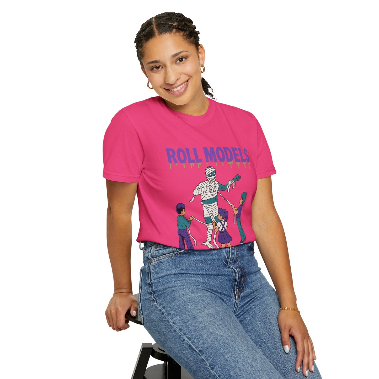 Mummy Roll Models T-Shirt, Cute Halloween Shirt, Kids Costume Tee, Family Fun Outfit, Retro Graphic Top, Vintage Style Tee