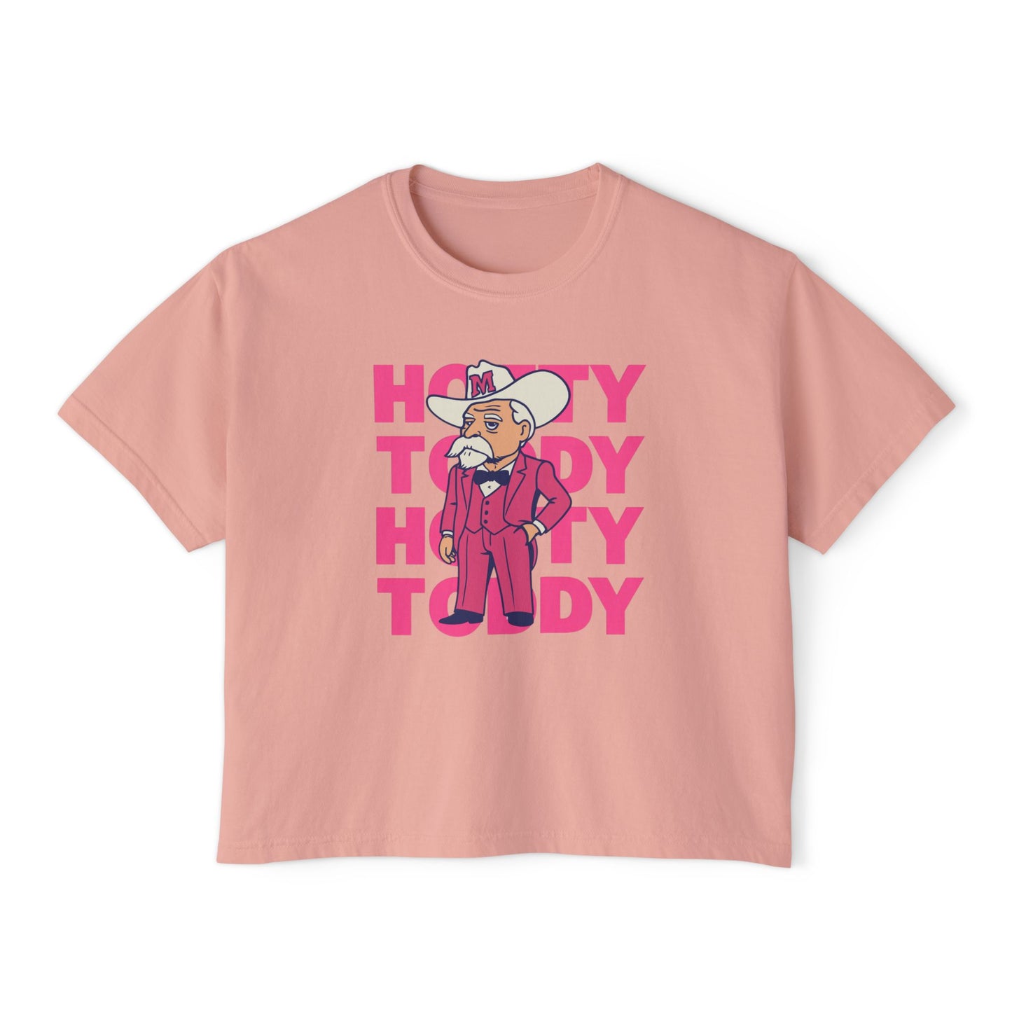 Pink Hotty Toddy Boxy Tee | Fun Humor Graphic Shirt