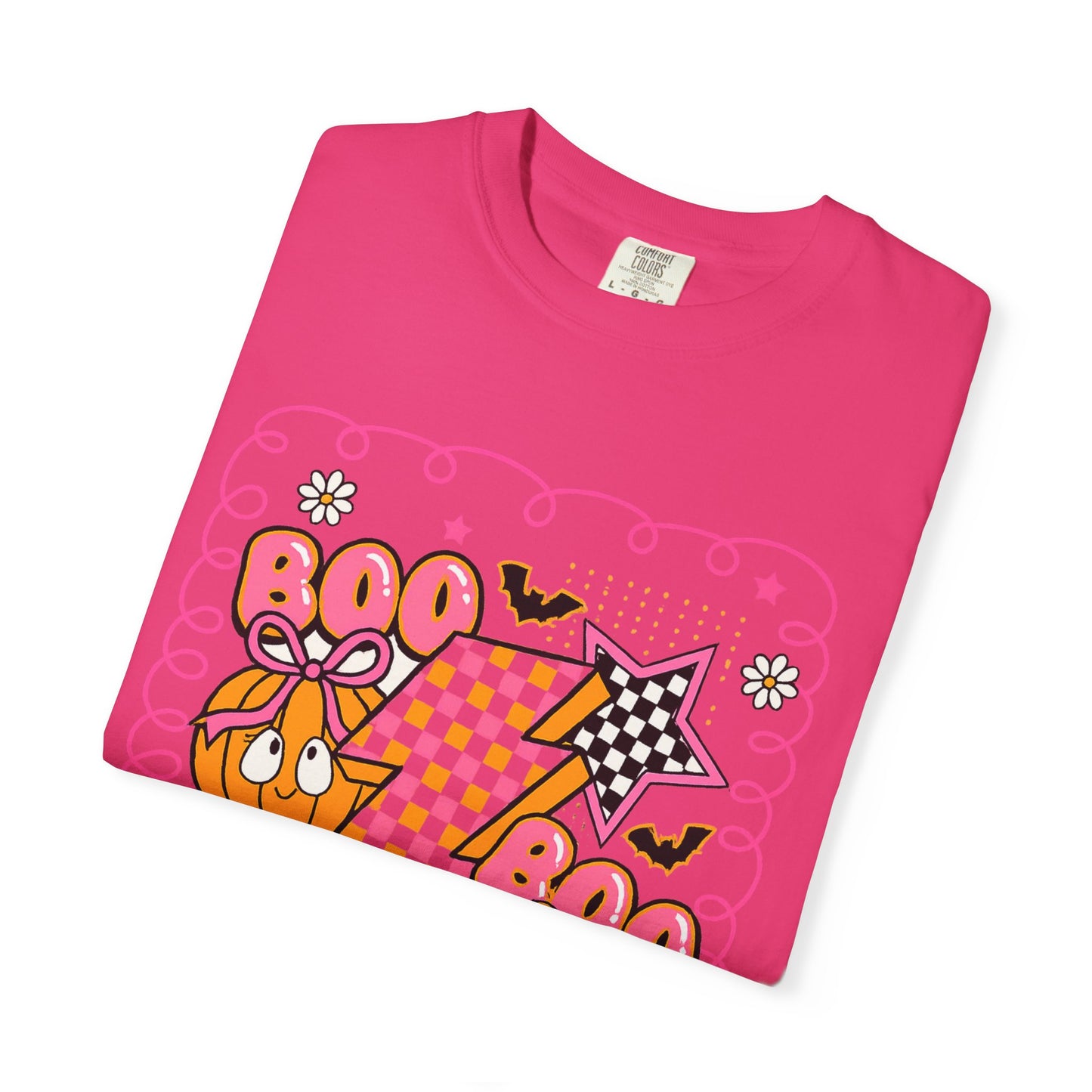 Retro Design Orange & Pink Unisex Halloween T-Shirt