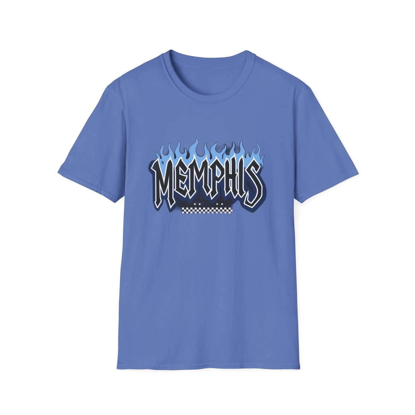 Memphis Flame Graphic T-Shirt, Unisex Tee, Casual Wear, Gift for Music Lovers, Summer Fashion, Graphic Design Shirt