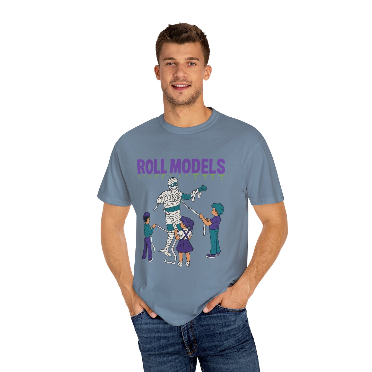 Mummy Roll Models T-Shirt, Cute Halloween Shirt, Kids Costume Tee, Family Fun Outfit, Retro Graphic Top, Vintage Style Tee