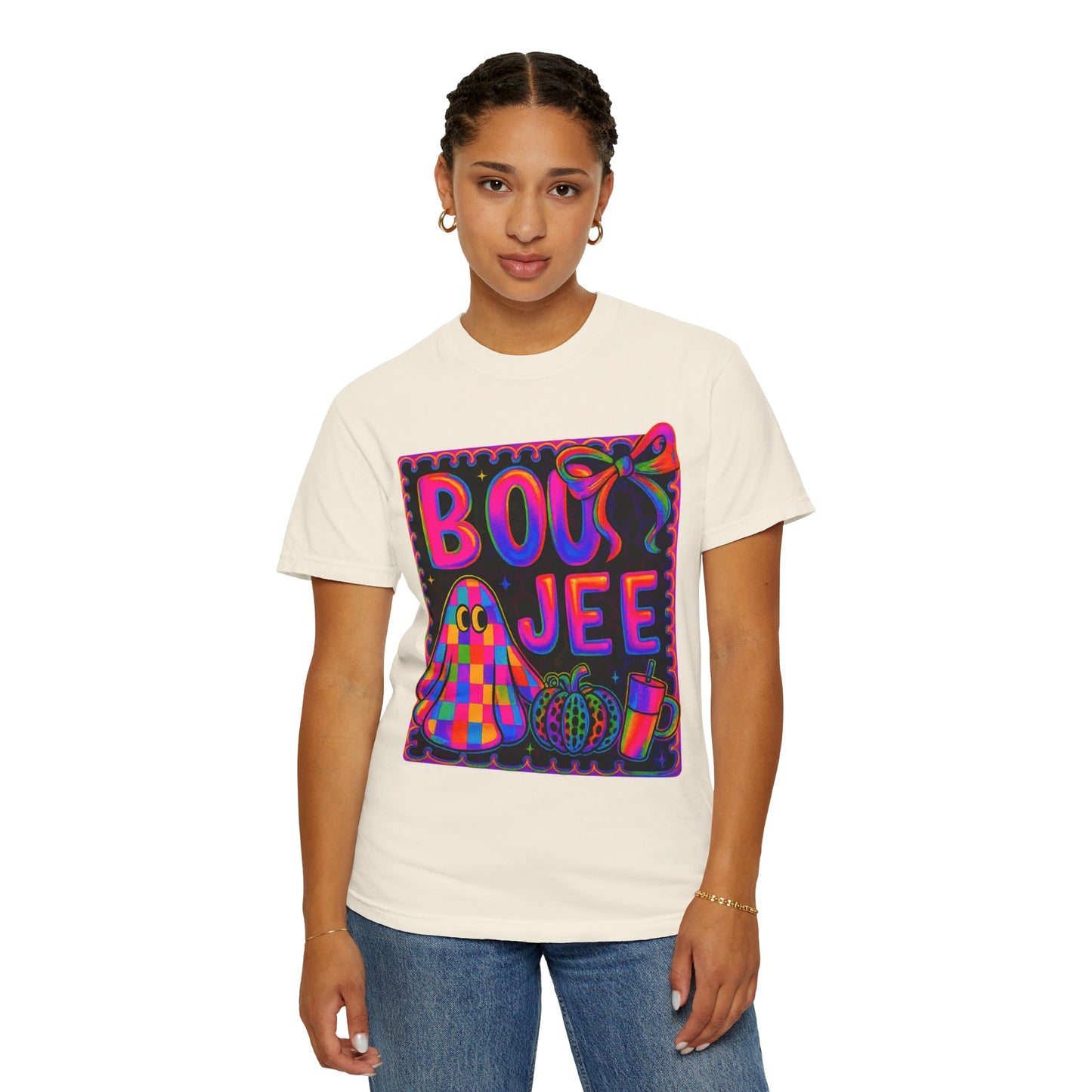 BOOJee Retro Comfort Colors, Garment-Dyed T-shirt, Colorful Graphic Tee, Unisex Streetwear, Fun Gift, Festival Fashion, Vegan Style