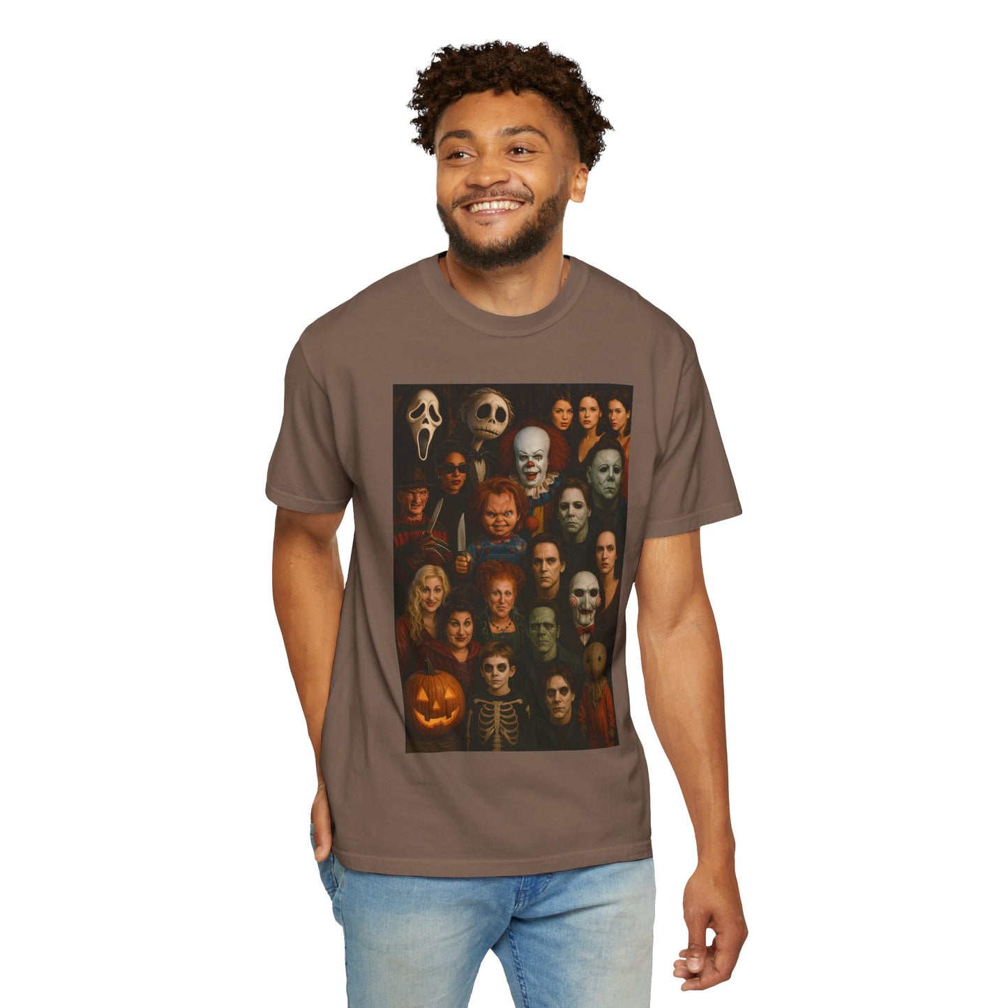 Spooky Halloween T-Shirt | Unisex Garment-Dyed Tee Featuring Iconic Horror Movie Characters, Perfect for Halloween Parties, Horror [...]