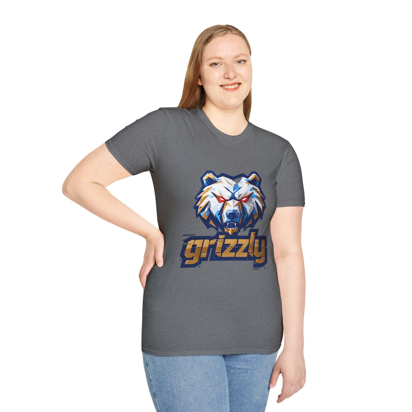 Grizzly Memphis Bear Graphic Tee, Unisex Softstyle T-Shirt, Memphis Basketball Fan, Memphis Grizz, 901, Go Grizz