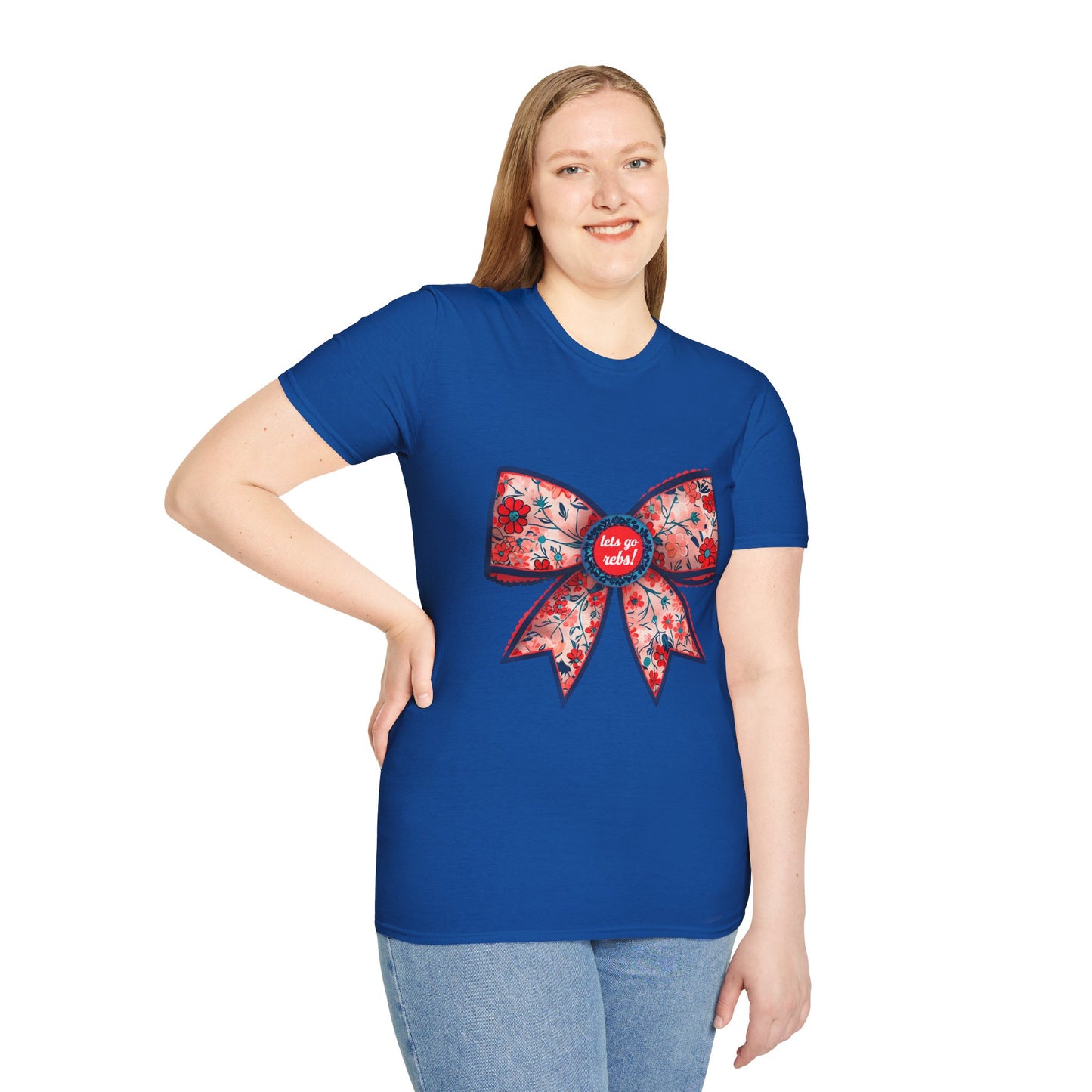 Go rebs coquette bow, Floral Bow T-Shirt | Gift for Her, Casual Wear, Birthday Party, Spring Fashion, Cute Graphic Tee