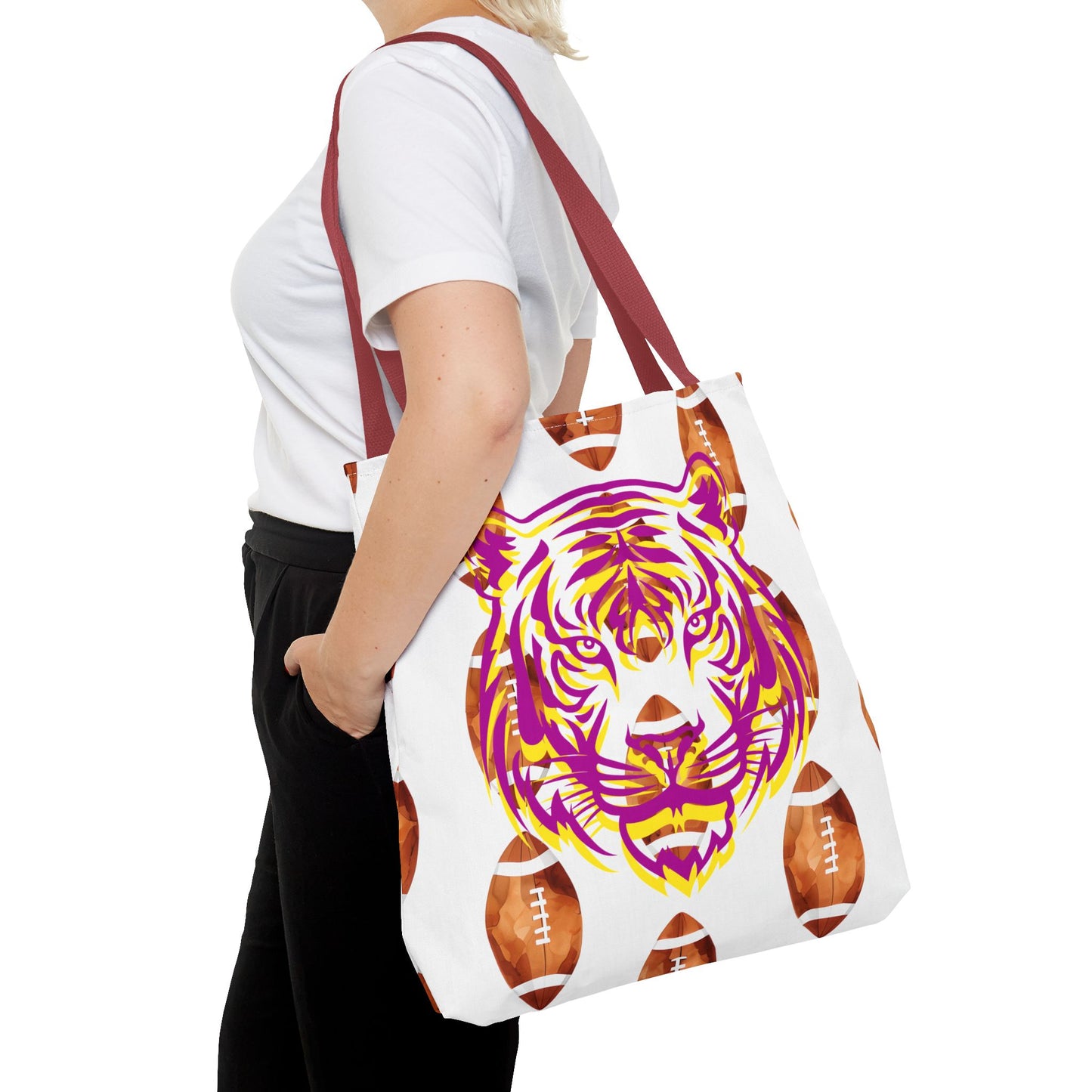 Vibrant Tiger Print Tote Bag - LSU Fans Gift