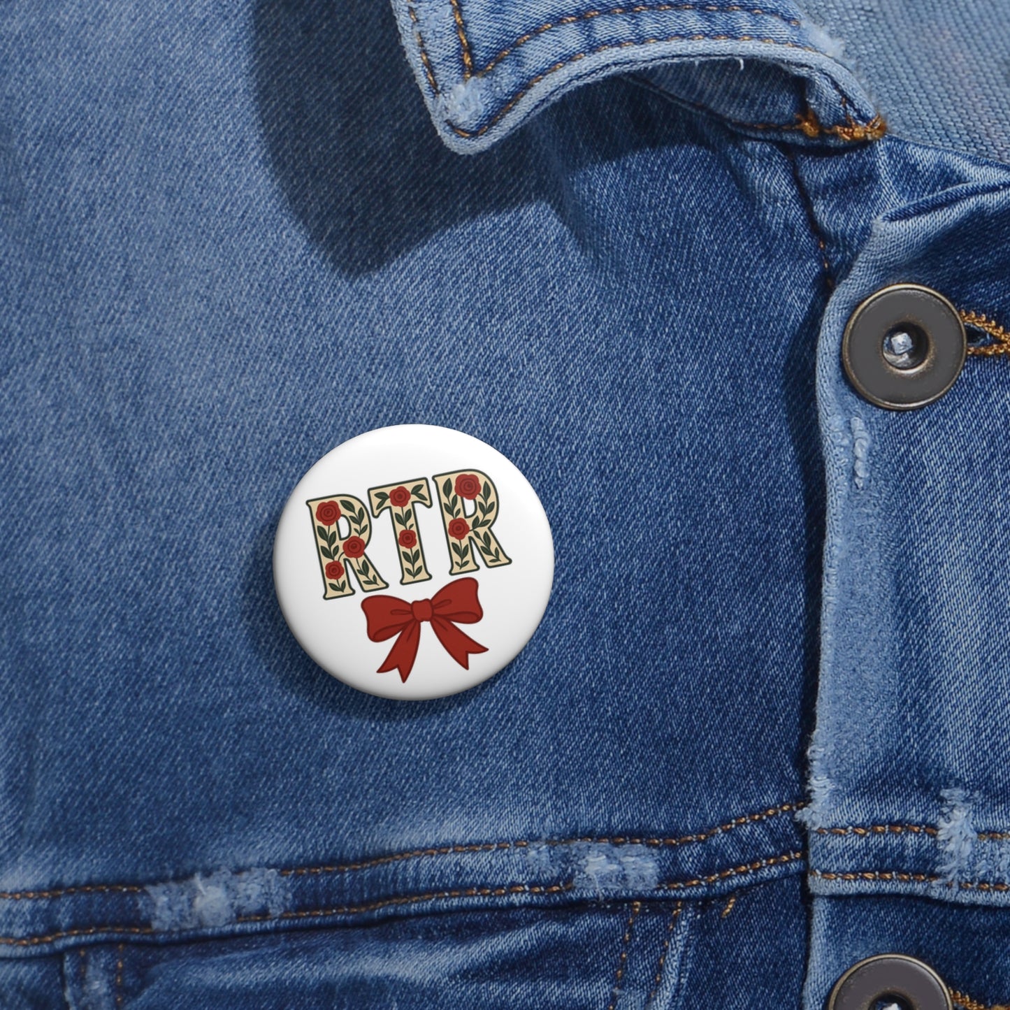 RTR Floral Pin Buttons, Perfect for Bama Game Day, Alabama Fans