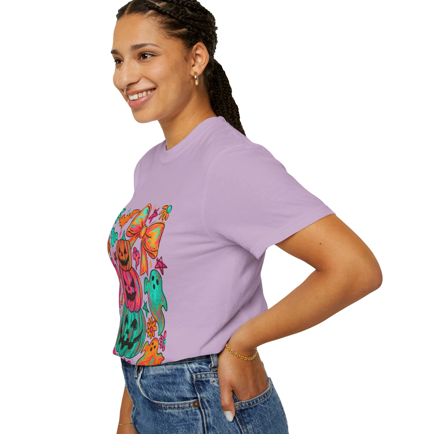 Whimsical Halloween T-Shirt, Perfect for Fall Celebrations, Ghosts & Pumpkins Design, Unisex Tee, Festive Apparel, Halloween Costume