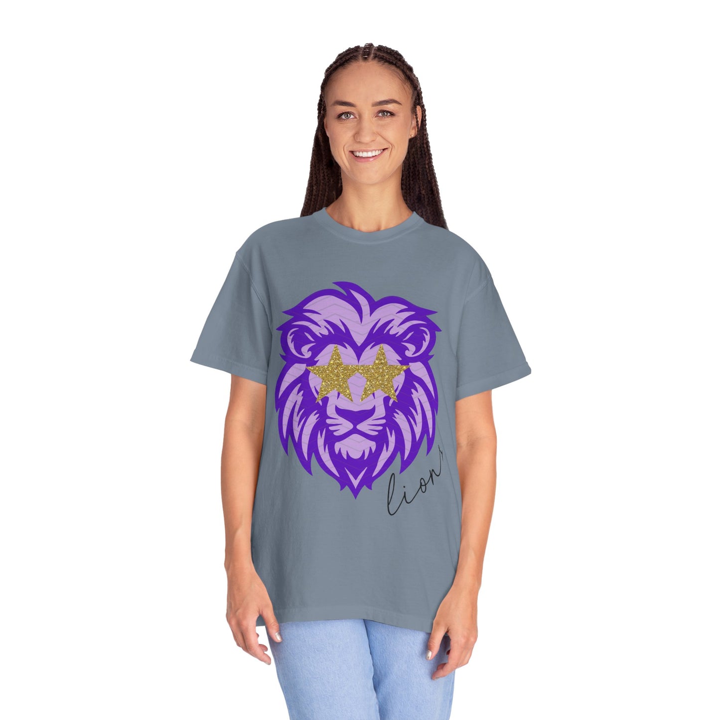 Purple Lion Graphic T-Shirt