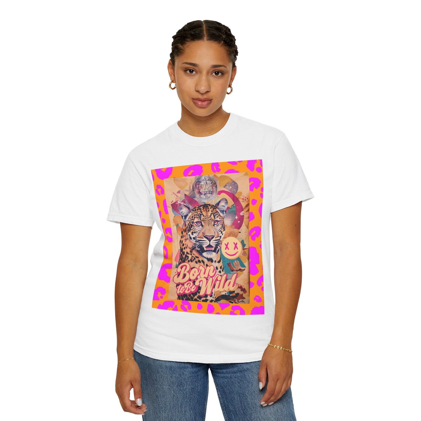 Bold Graphic T-Shirt: Born to Be Wild, Unisex Cotton Tee, Animal Lover Gift, Wild Spirit Apparel, Trendy Casual Wear, Unique Artist Design