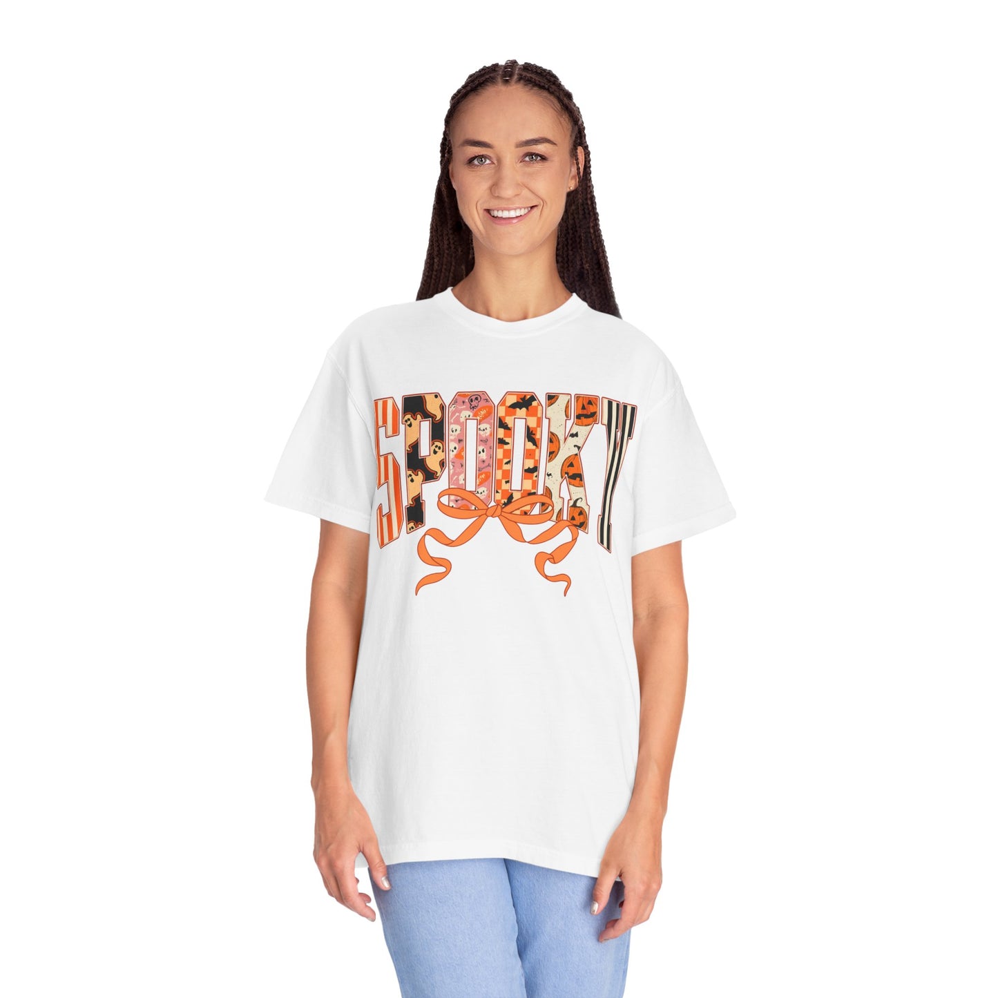 SPOOKY Bow Unisex Garment-Dyed T-shirt