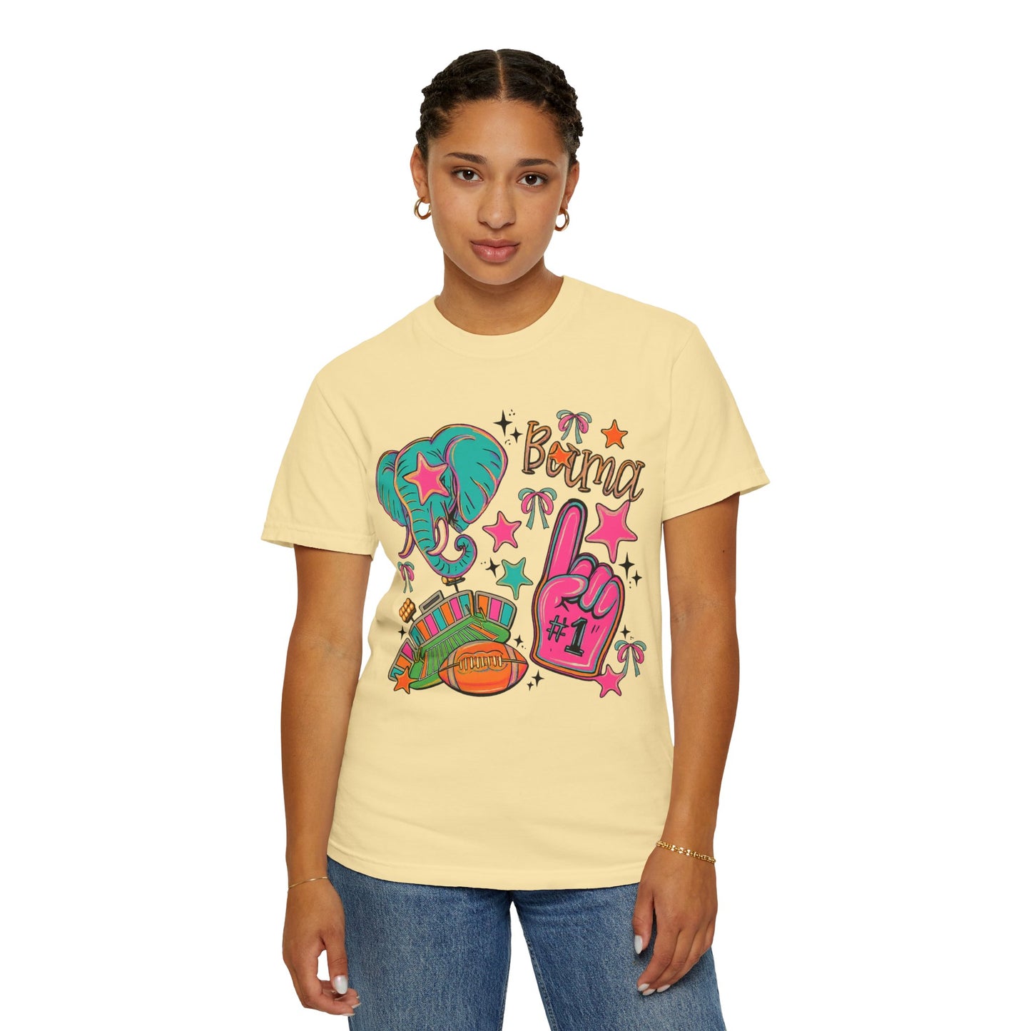 Preppy Neon Elephant Fan T-Shirt