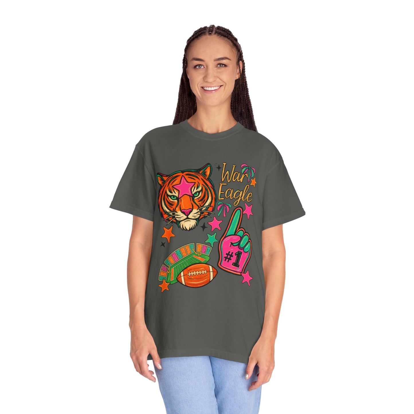 Vintage Preppy Tiger Football Game Day Unisex T-shirt