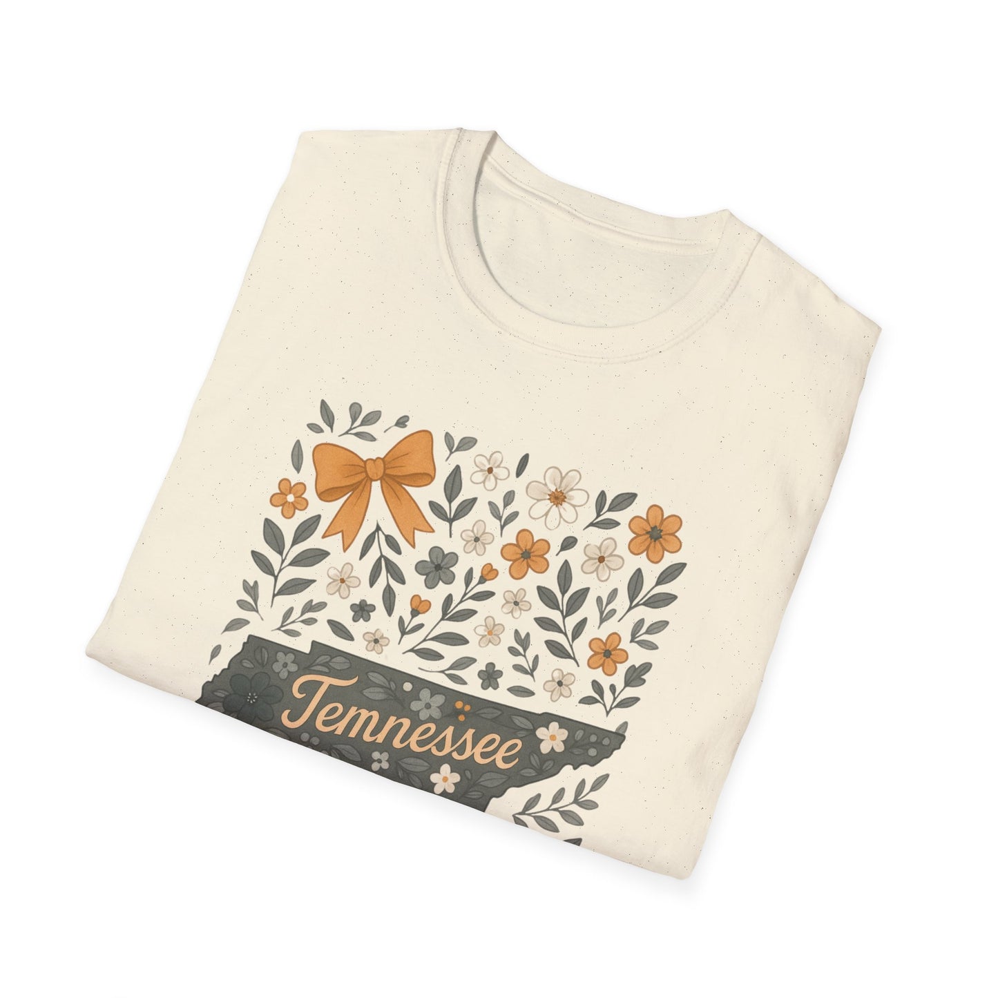 Tennessee Floral T-Shirt, Casual Wear, Gift for Her, Souvenir, Nature Lover Apparel, Spring Outfit