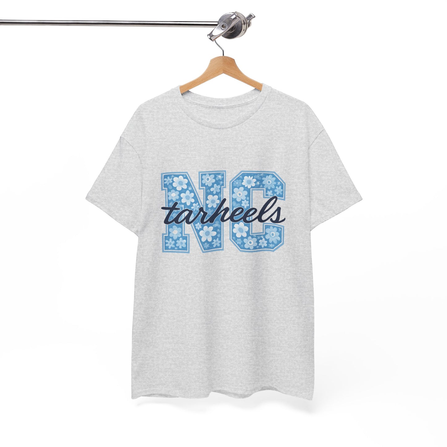 North Carolina Tarheels Unisex Heavy Cotton Tee, College Spirit Wear, Men's and Women's Casual T-Shirt, School Pride Apparel, Gift for Fans