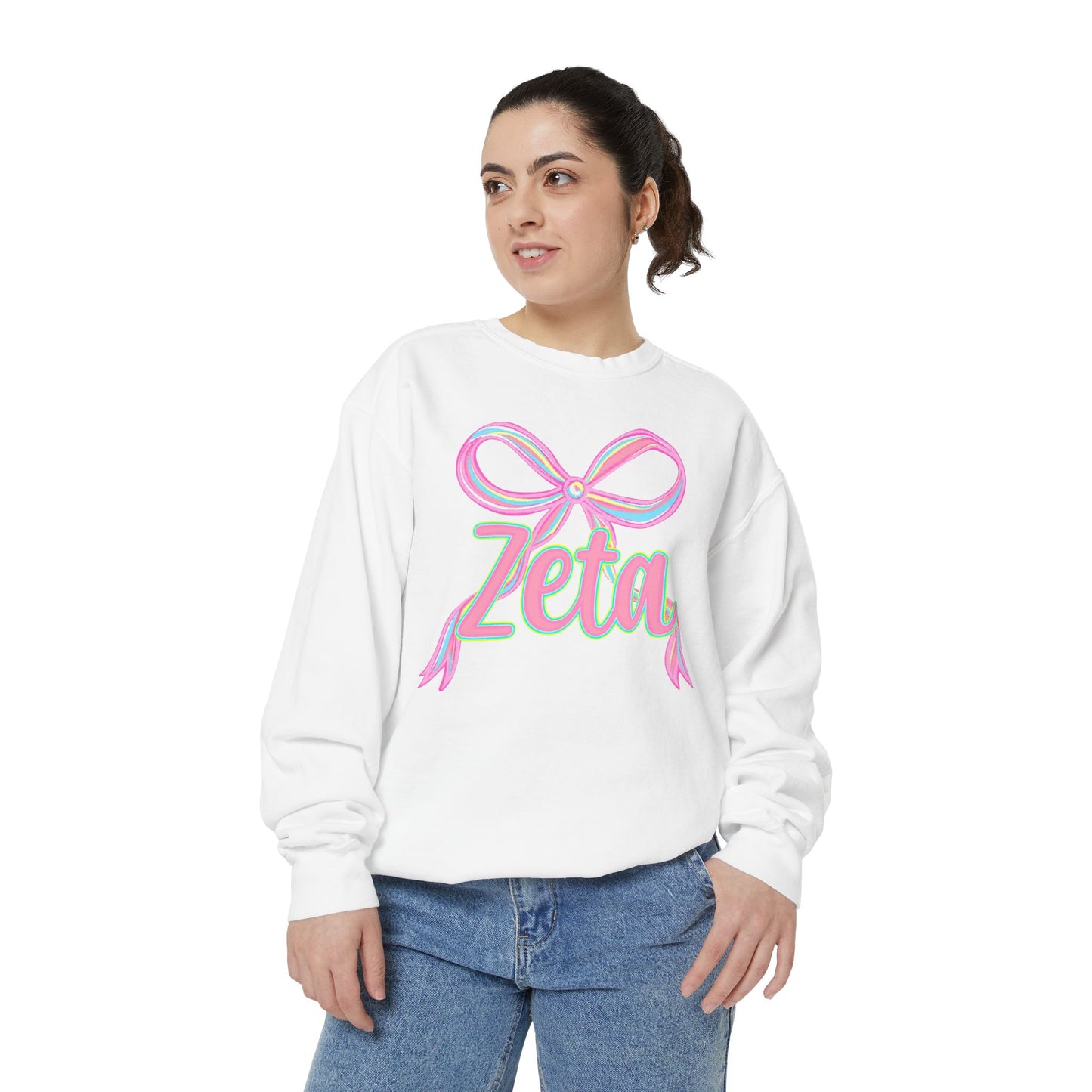 Zeta Graphic Sweatshirt, Cozy Fashion, Gift for Sorority Sisters, Cute Casual Wear, College Apparel, Unisex Outfit